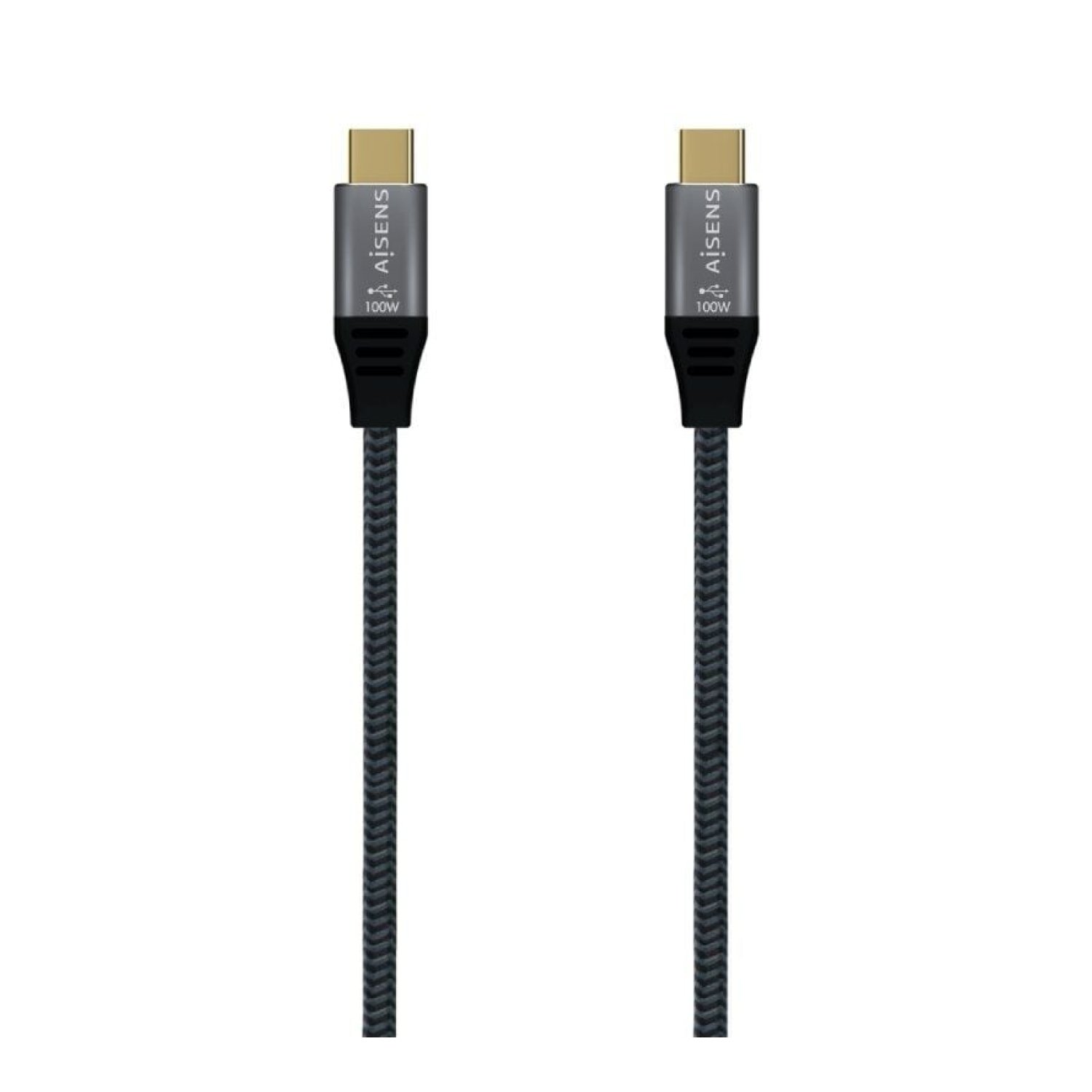 Aisens · Cable USB-C a USB-C · 3.2 Gen 2 · 20Gbps · 100W · 1,5m · Gris