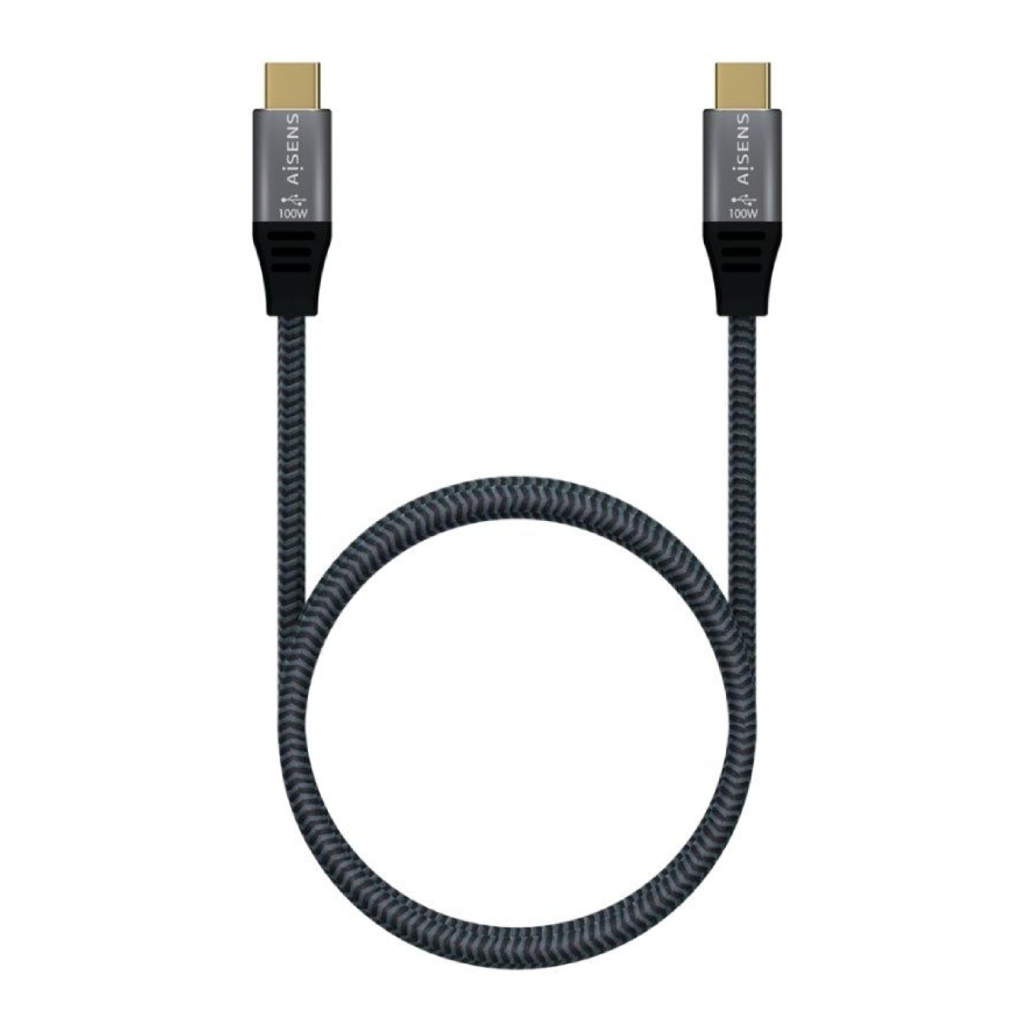 Aisens · Cable USB-C a USB-C · 3.2 Gen 2 · 20Gbps · 100W · 1,5m · Gris