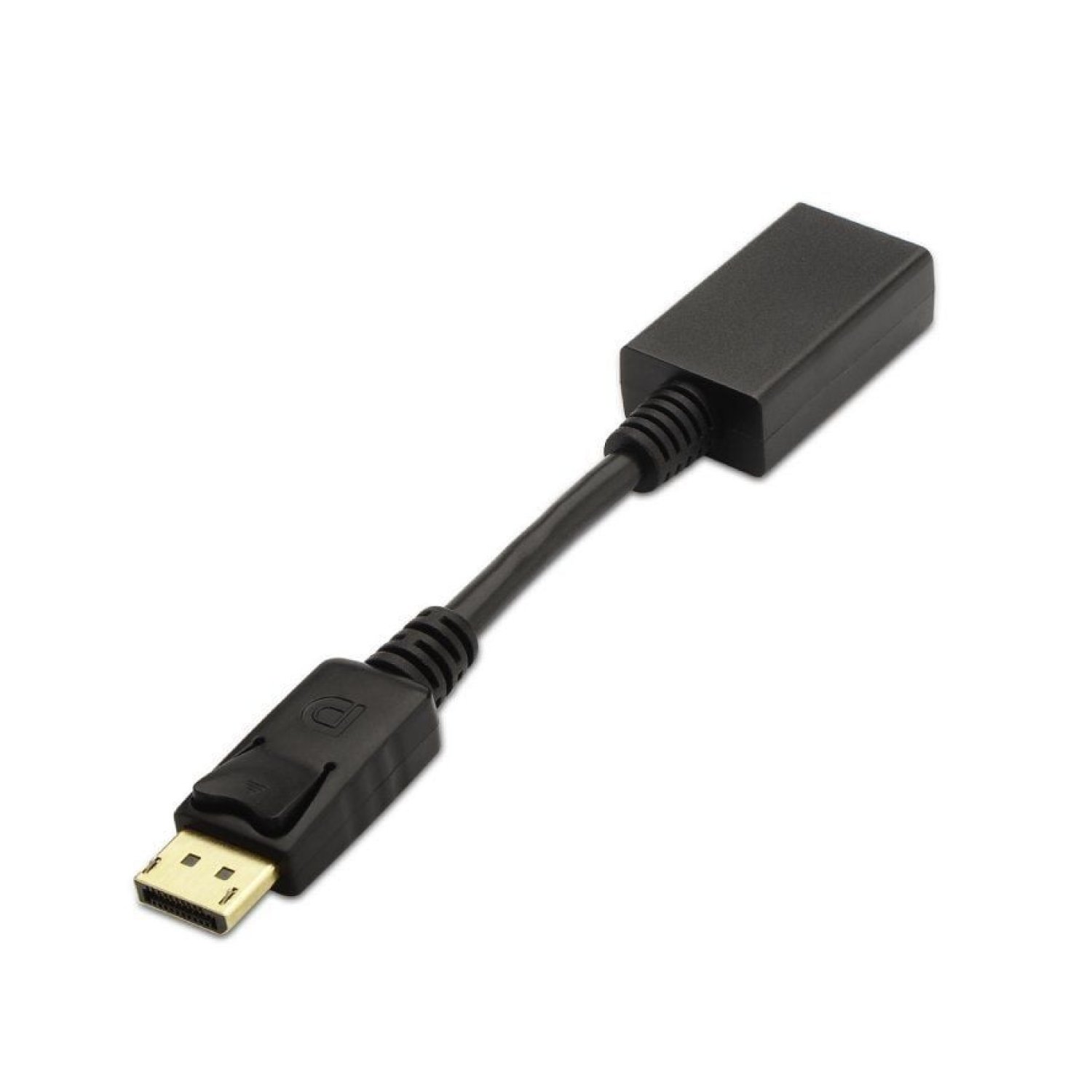 Aisens Conversor DisplayPort a HDMI · 15cm · Macho-Hembra · Negro