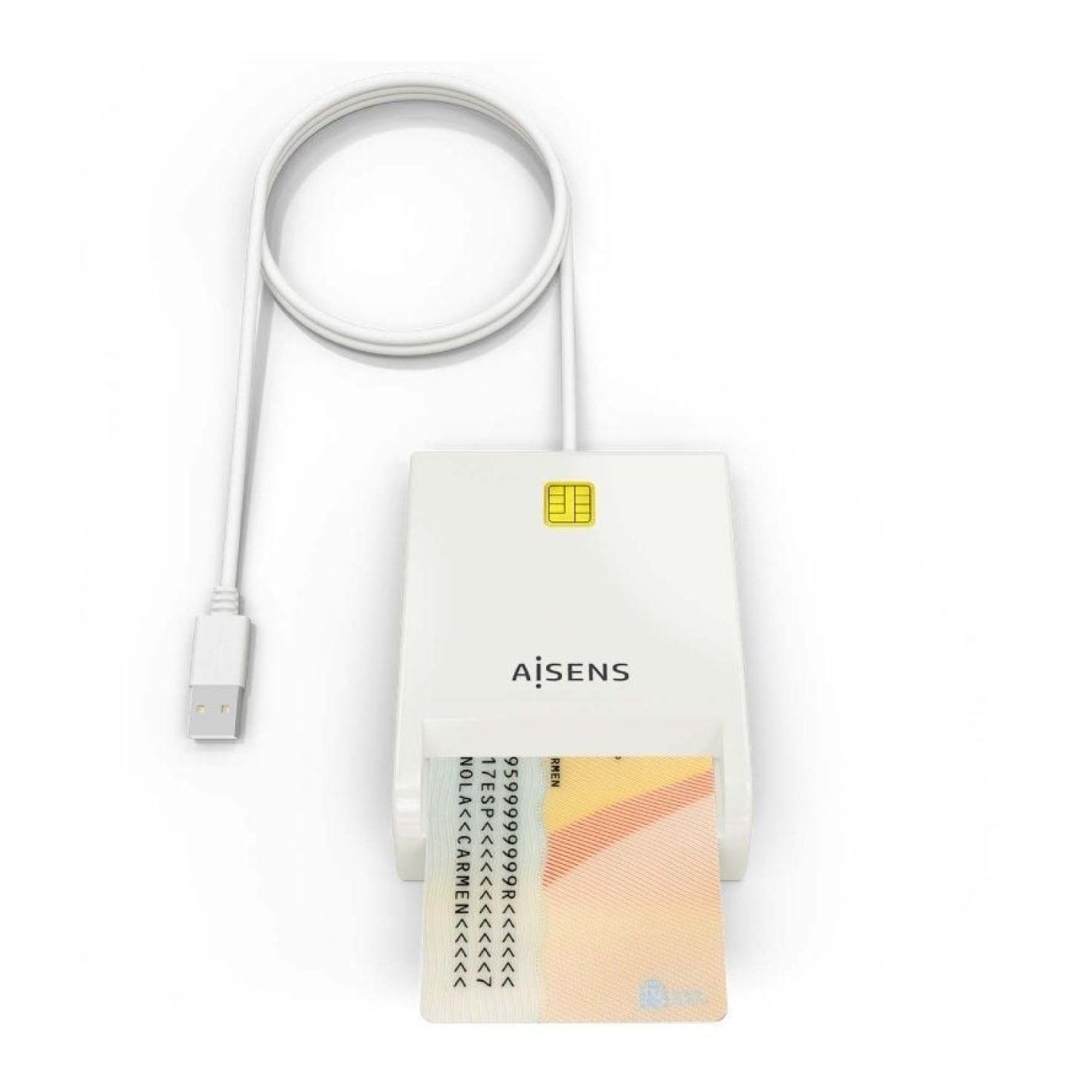 Aisens · Lector de DNI y Tarjetas · USB 2.0 · Blanco