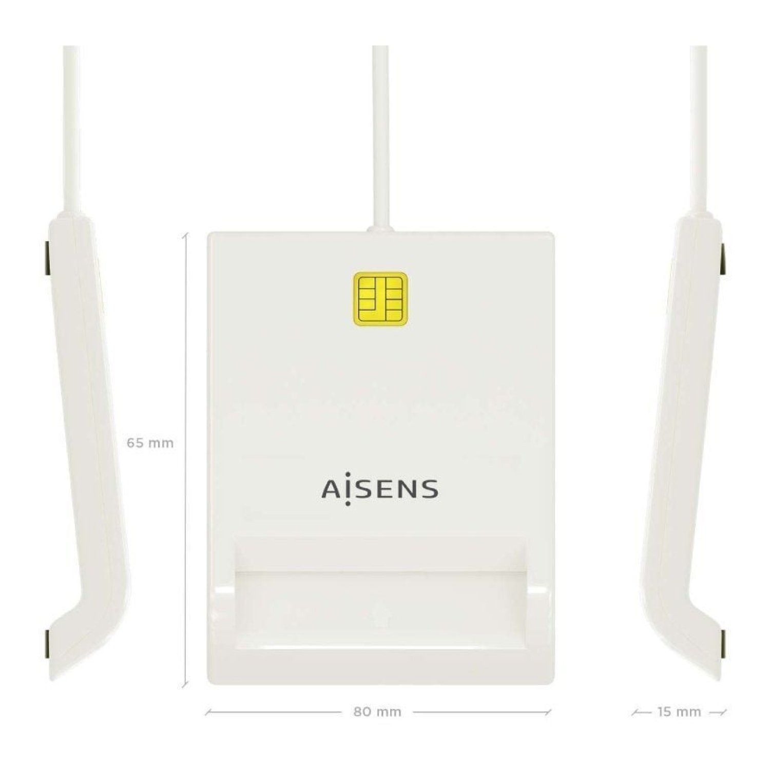 Aisens · Lector de DNI y Tarjetas · USB 2.0 · Blanco