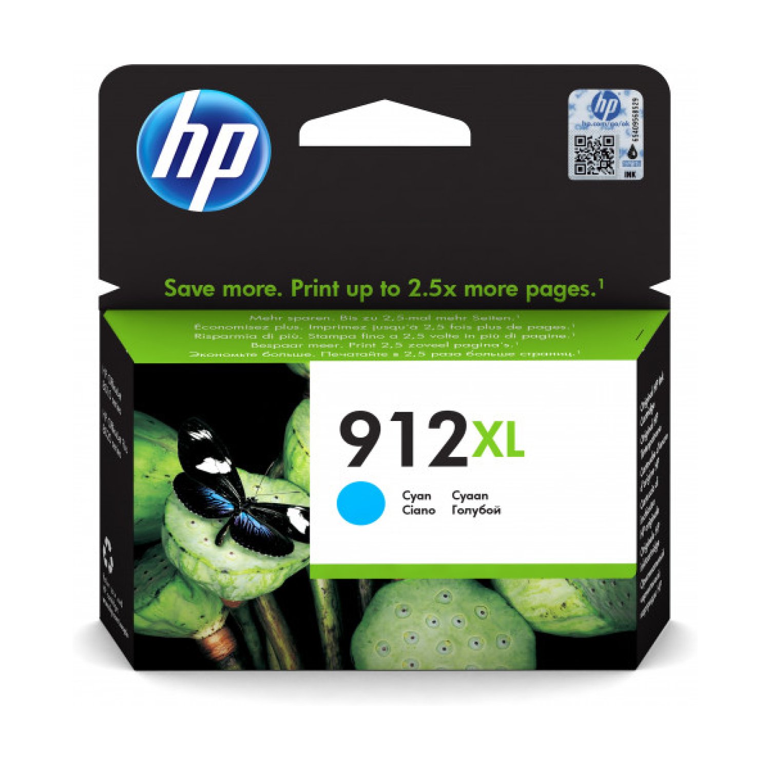 HP · Cartucho Tinta nº912 XL · Alta Capacidad · Cian