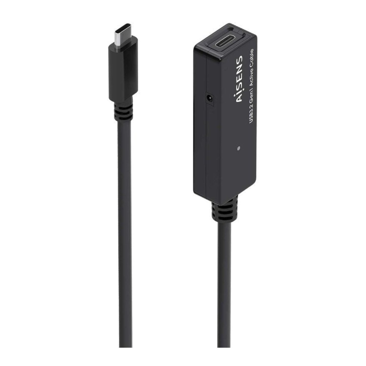 Aisens Cable Alargador USB 3.2 · USB-C Macho/Hembra · 5m · 100W · 20Gbps · Negro
