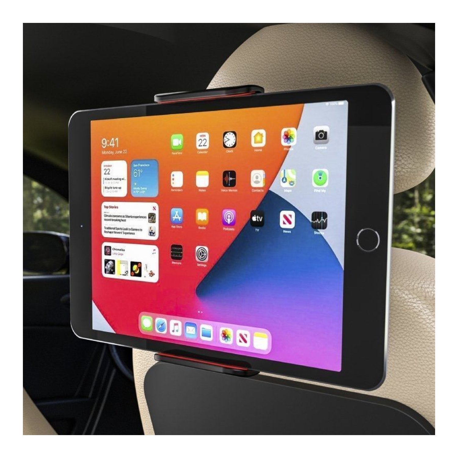 Aisens · Soporte Smartphone/Tablet Coche · Negro y Rojo · Ajustable