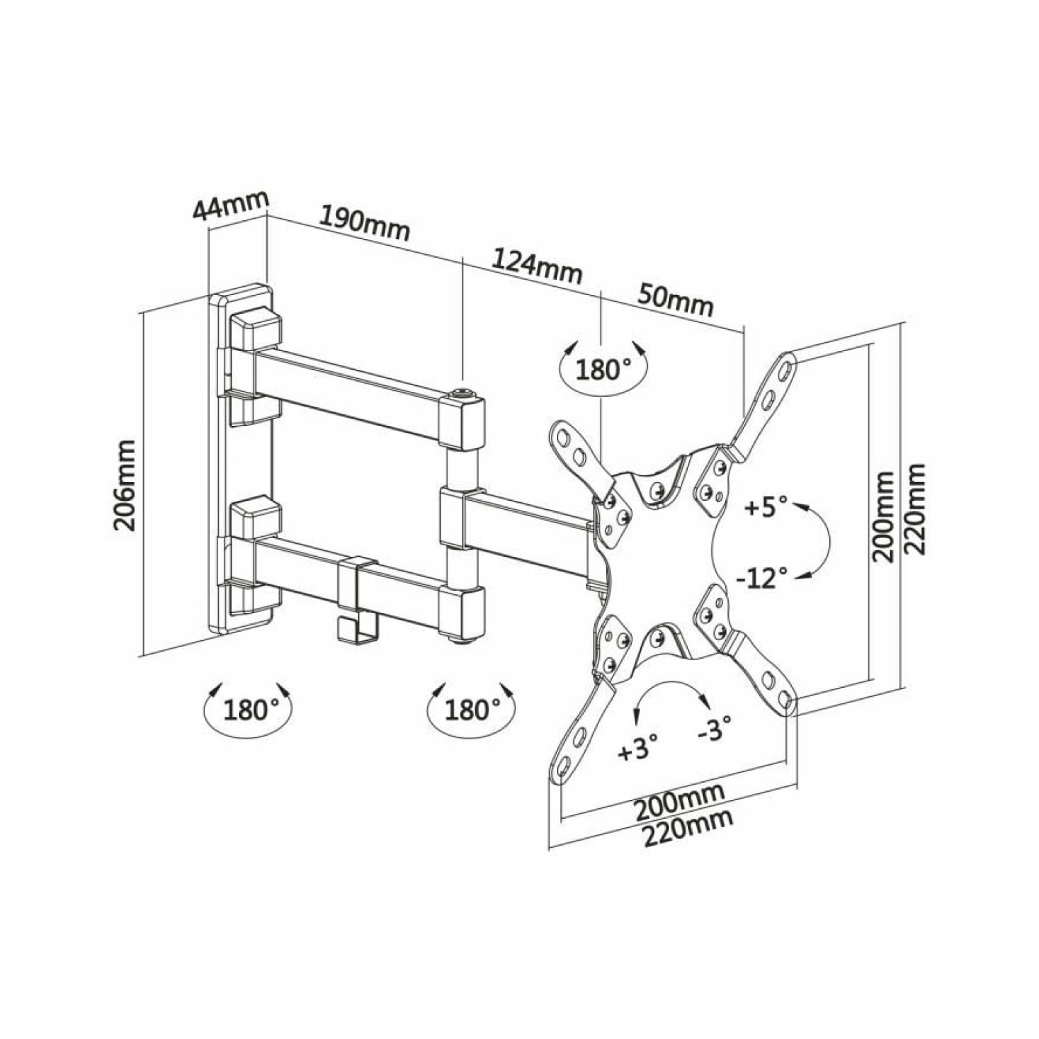 Aisens WT42TSLE-011 · Soporte TV 13-42" · Extensible Giratorio Inclinable · Hasta 20kg