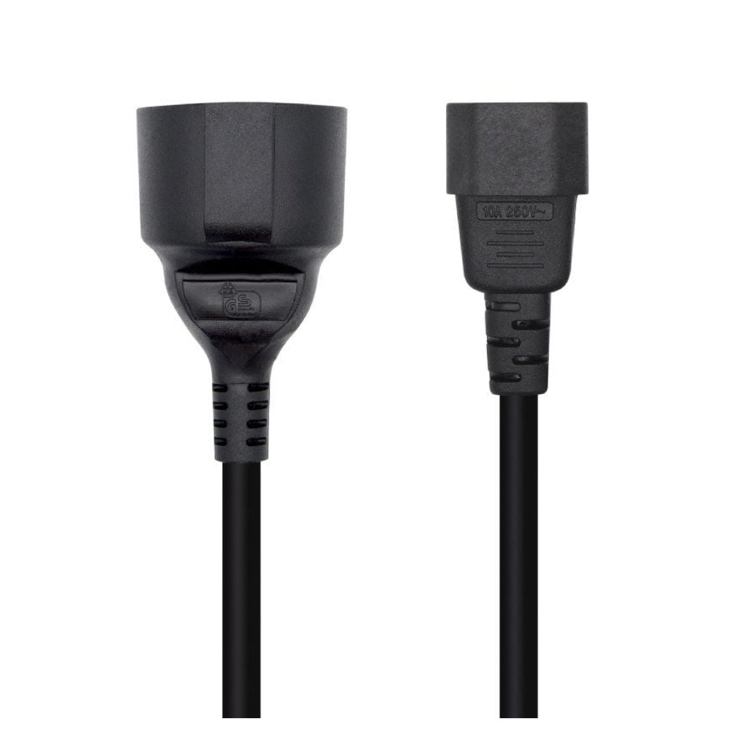 Aisens · Adaptador C14 a CEE7 · 25cm · Negro