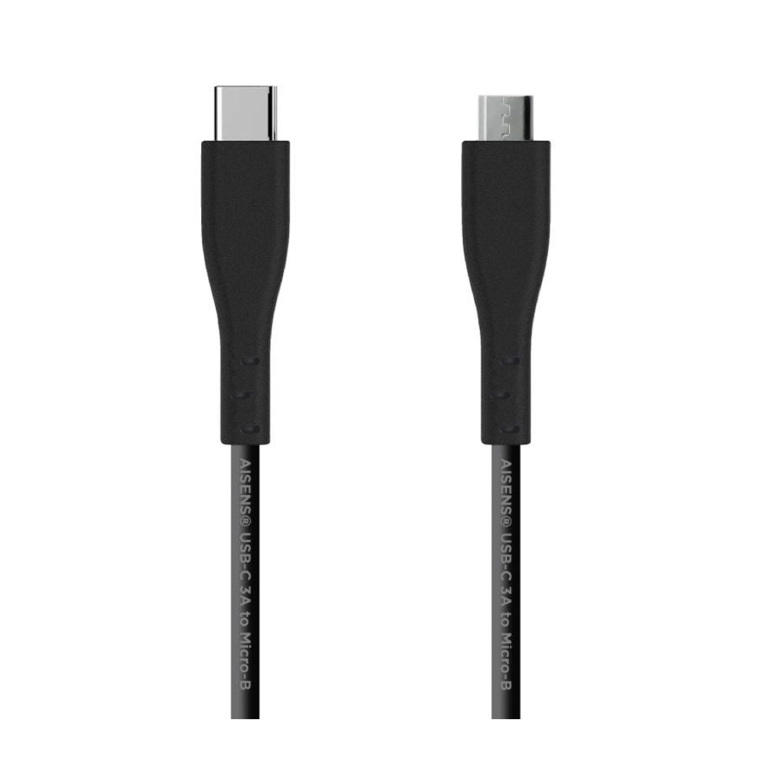 Aisens Cable USB 2.0 · USB Tipo-C a MicroUSB · 480Mbps · 1m · Negro
