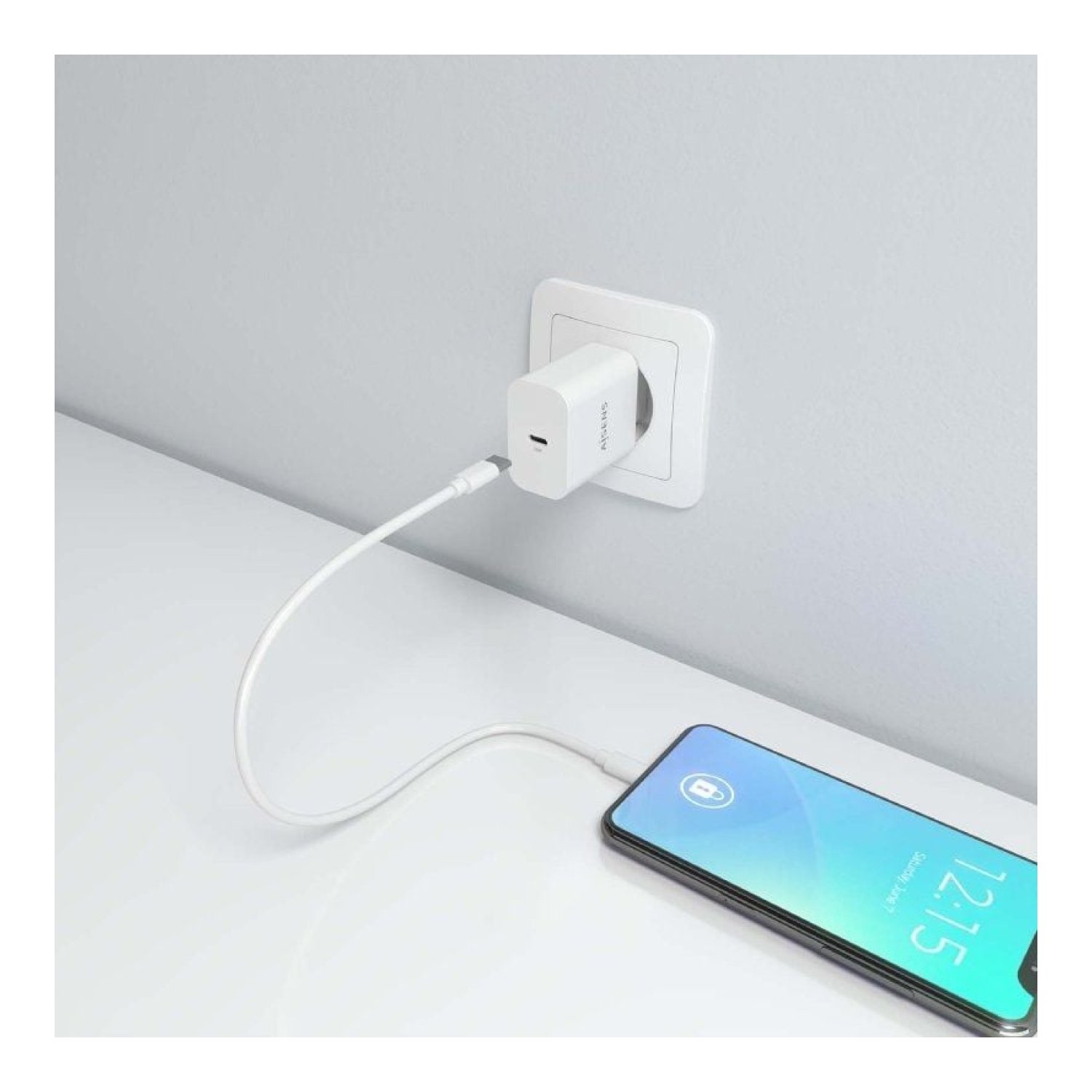 Aisens Cargador GaN · 30W · 1 USB Tipo-C · Blanco