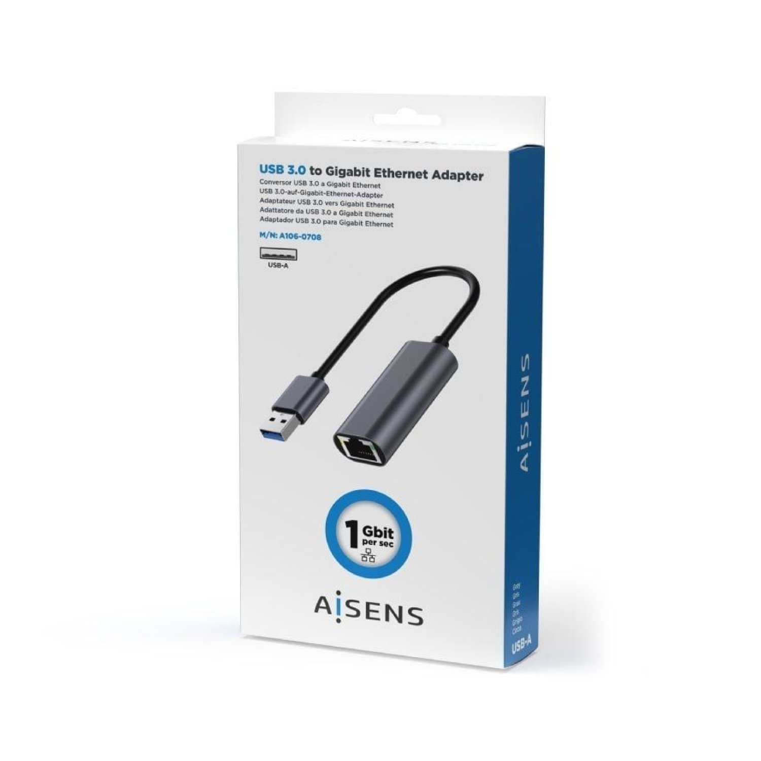 Aisens · Adaptador USB 3.0 a RJ45 · 1000 Mbps · Ethernet