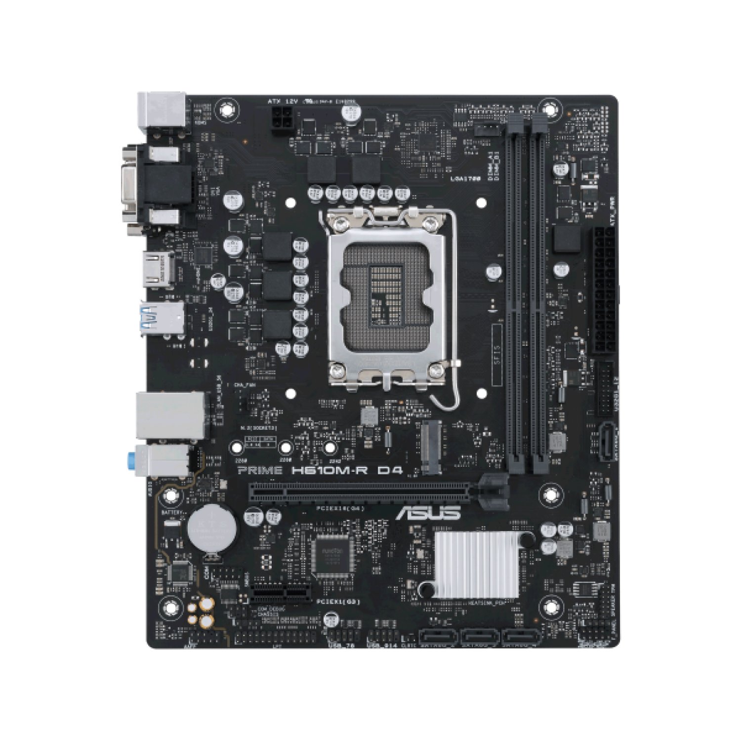 Asus Prime H610M-R D4 · Socket 1700 · DDR4 · PCIe 4.0 · Micro ATX