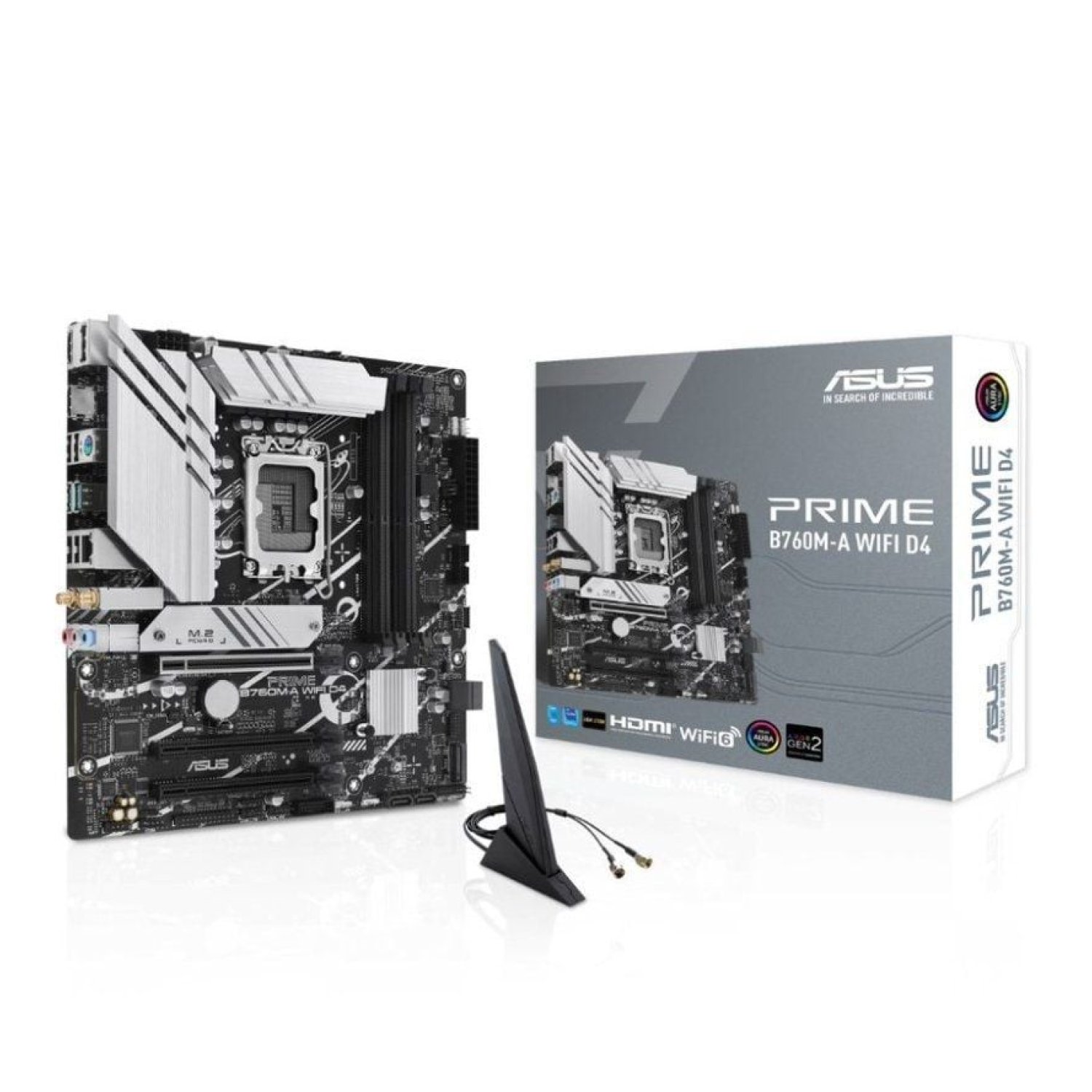ASUS Prime B760M-A WiFi · Socket 1700 · DDR4 · PCIe 4.0 · Micro ATX