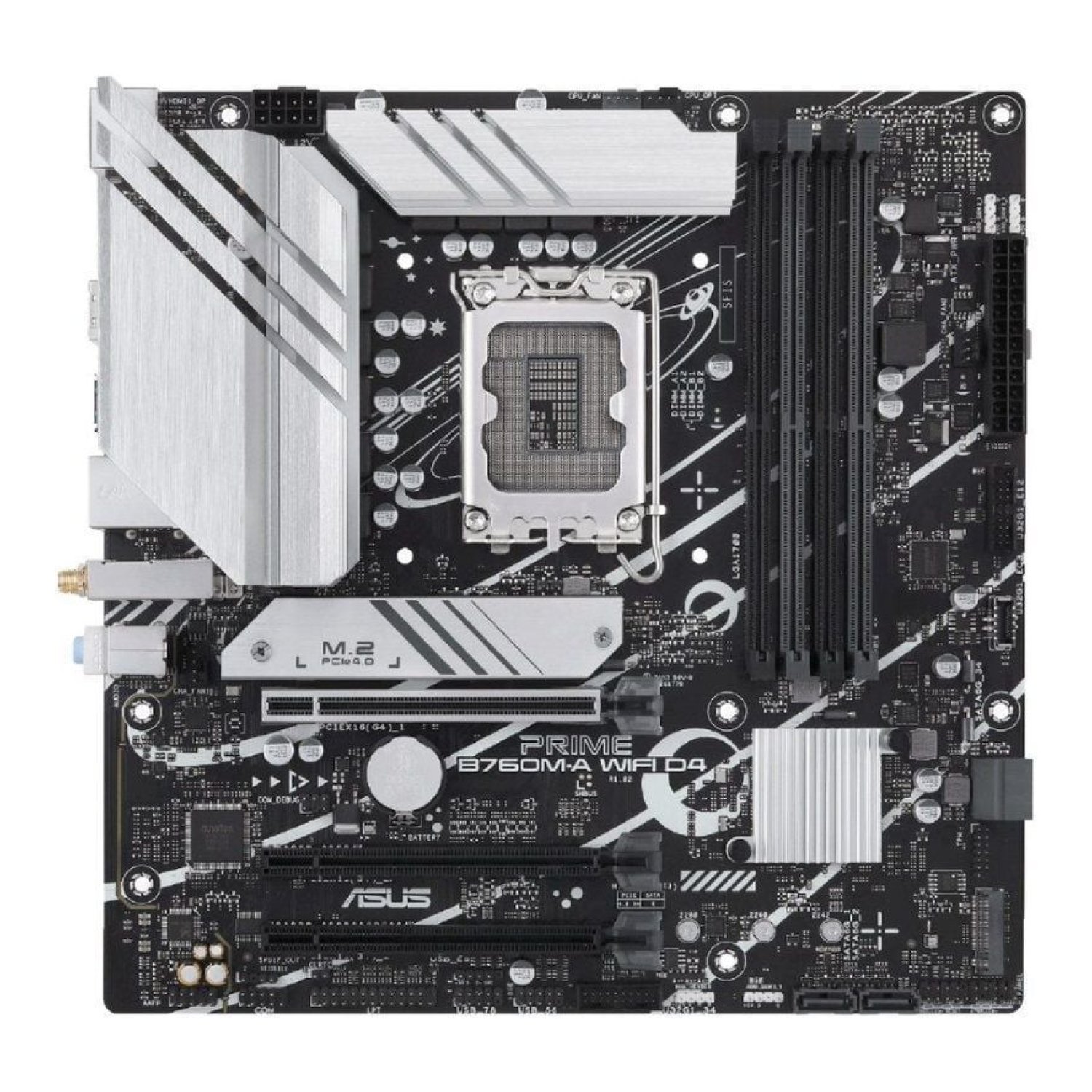 ASUS Prime B760M-A WiFi · Socket 1700 · DDR4 · PCIe 4.0 · Micro ATX
