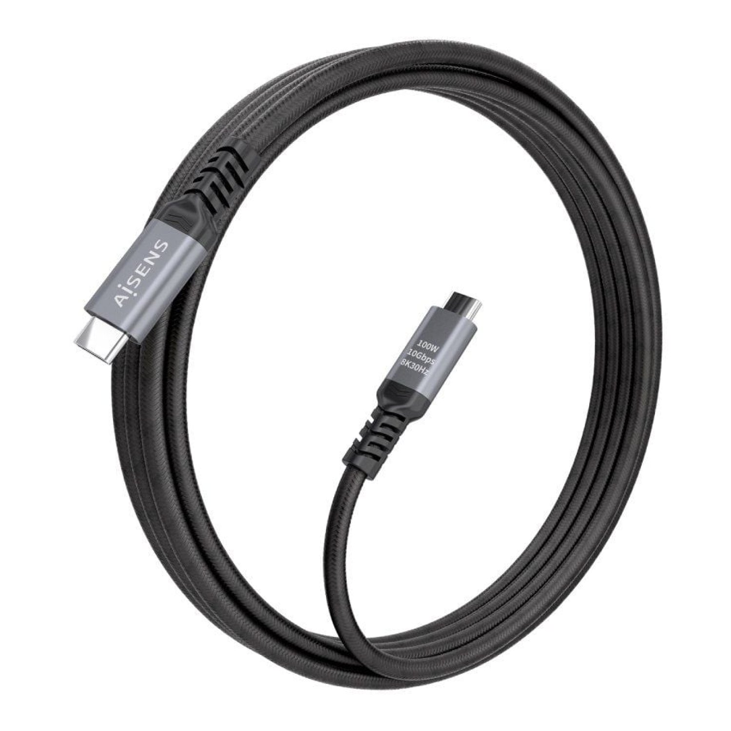 Aisens Cable USB-C · 4m · 10Gbps · 100W · USB 3.2 · Negro