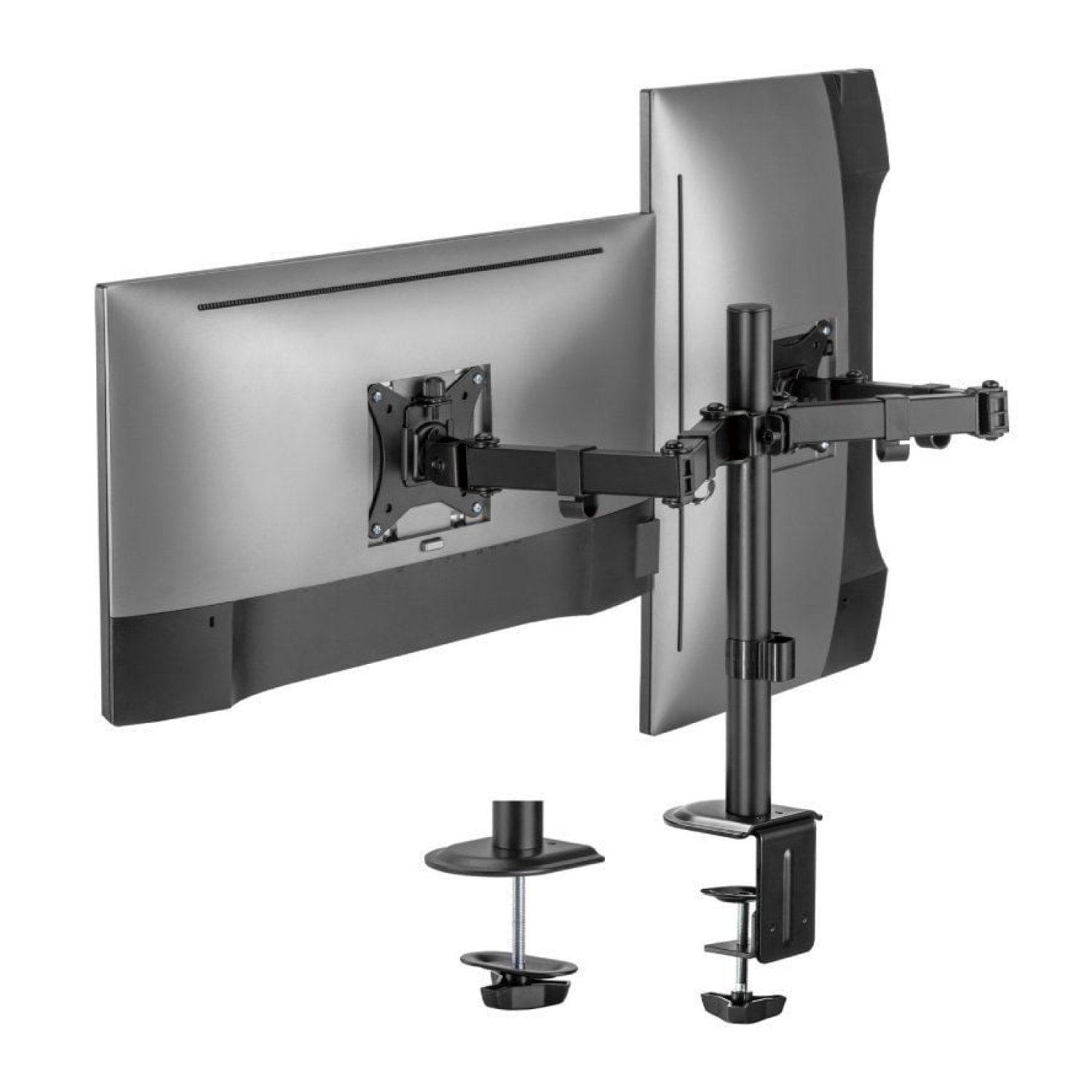 Aisens DT32TSR · Soporte Giratorio 2 Monitores · Hasta 9kg · Inclinable
