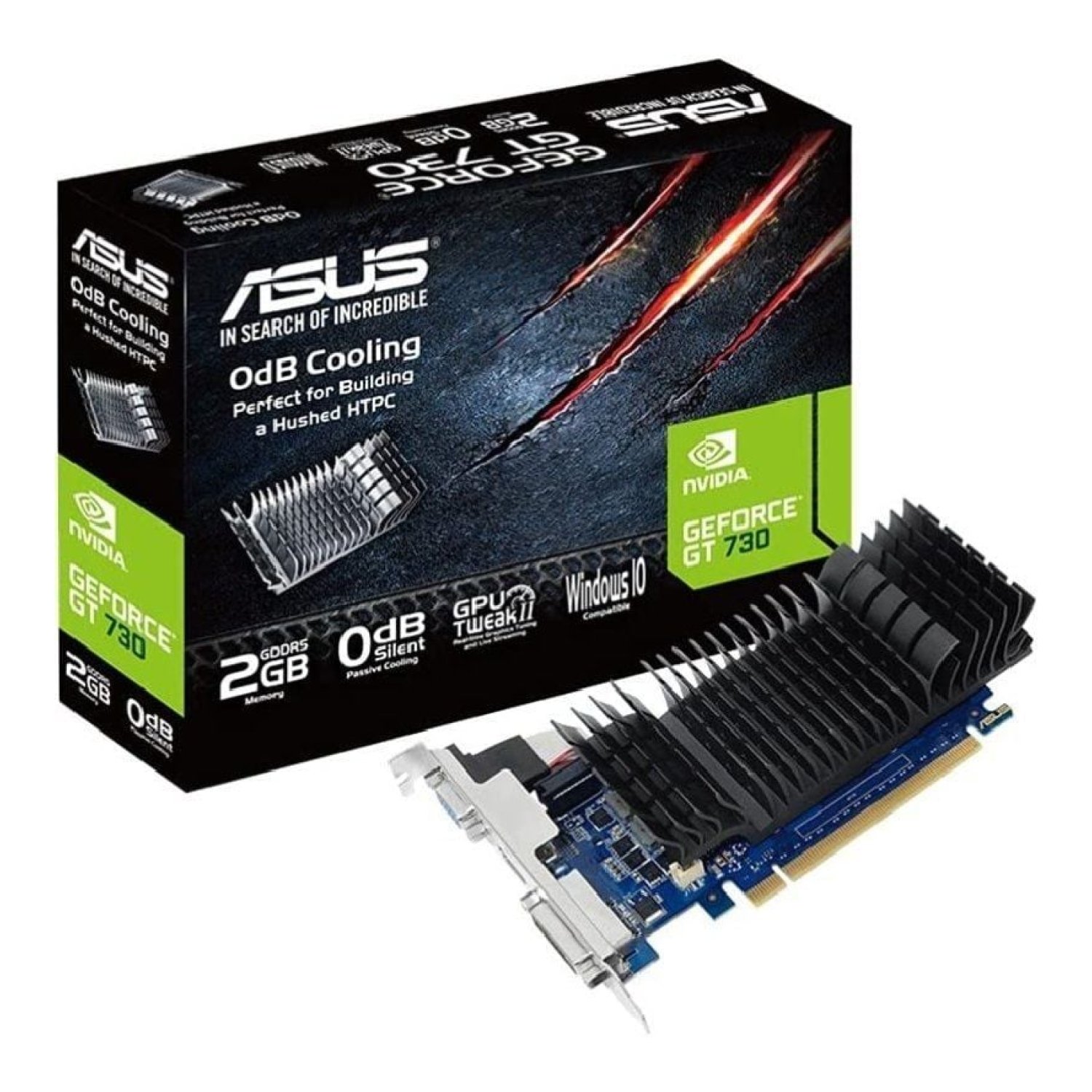Asus GeForce GT 730 · 2GB GDDR5 · Tarjeta Gráfica