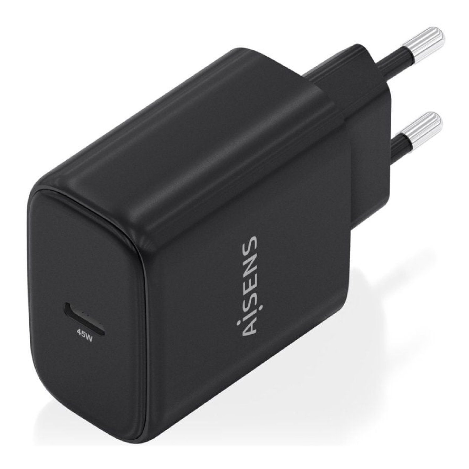 Aisens Cargador GaN · 45W · 1x USB Tipo-C · Negro