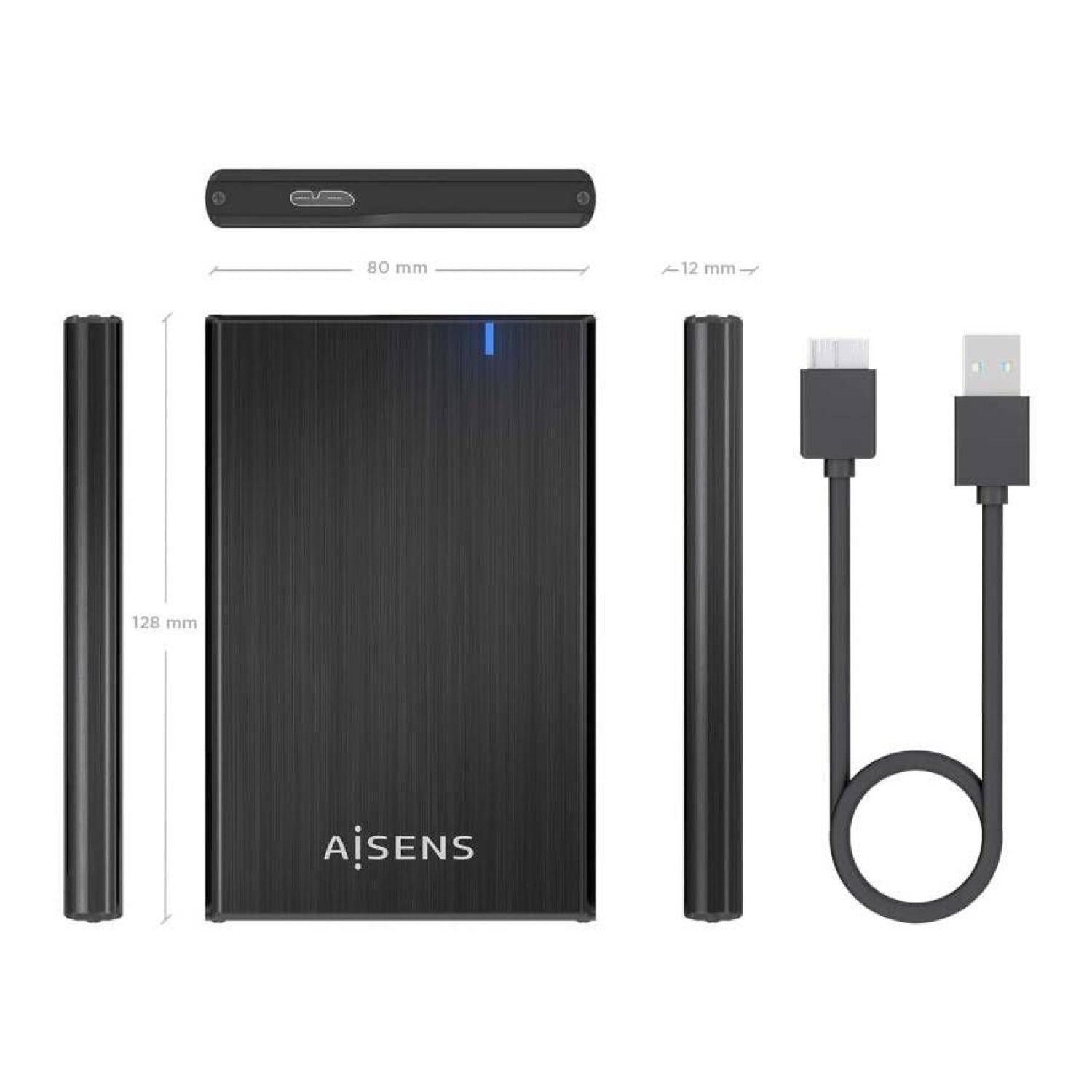 Aisens · Caja Externa Disco Duro 2,5" · USB 3.1 · ASE-2528B