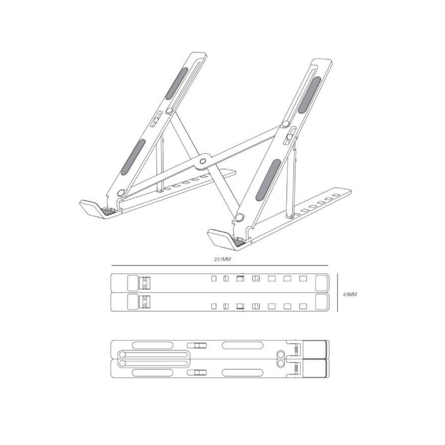 Aisens LPS2M-173 · Soporte para Portátil y Tablet · Hasta 15"