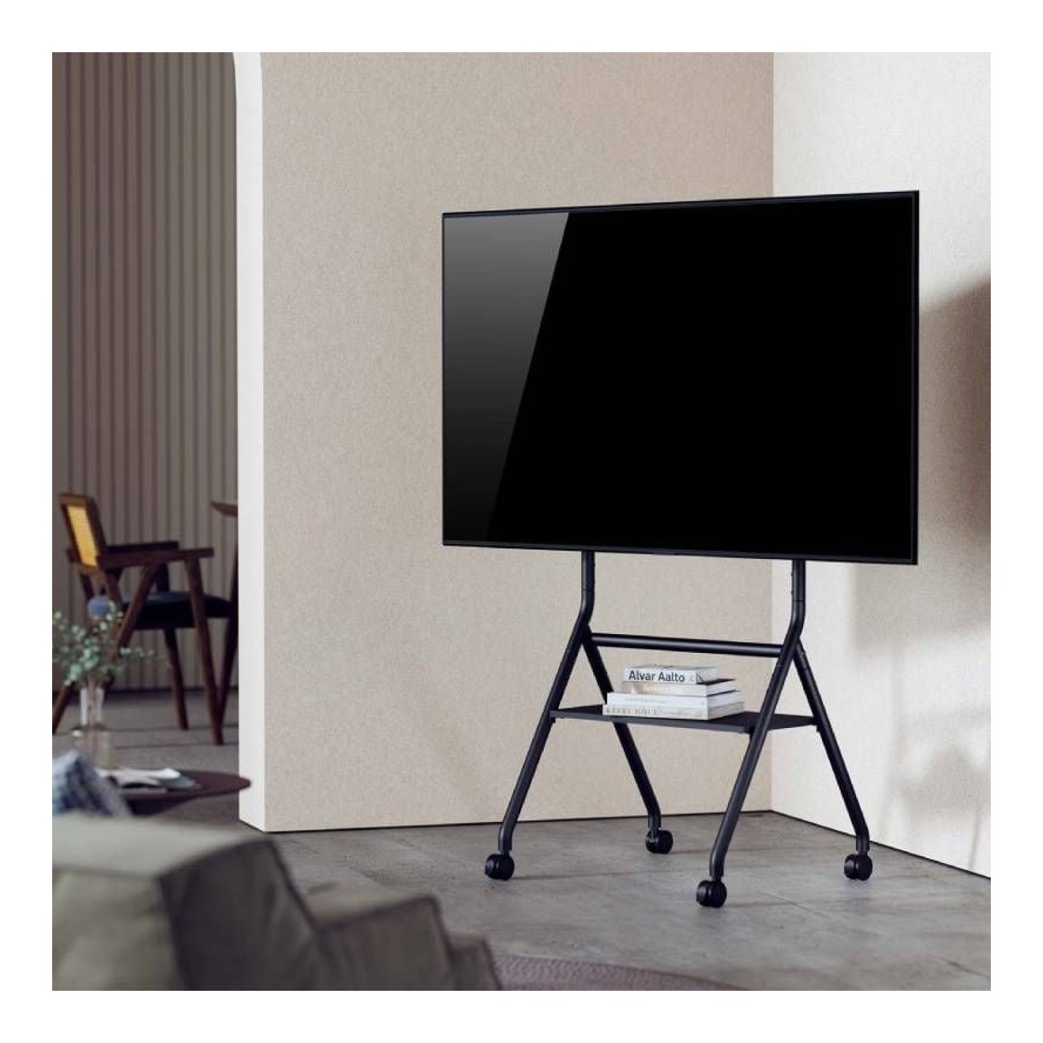 Soporte de Suelo con Ruedas Aisens FT86FE-329 para TV de 37-86"/ hasta 80kg
