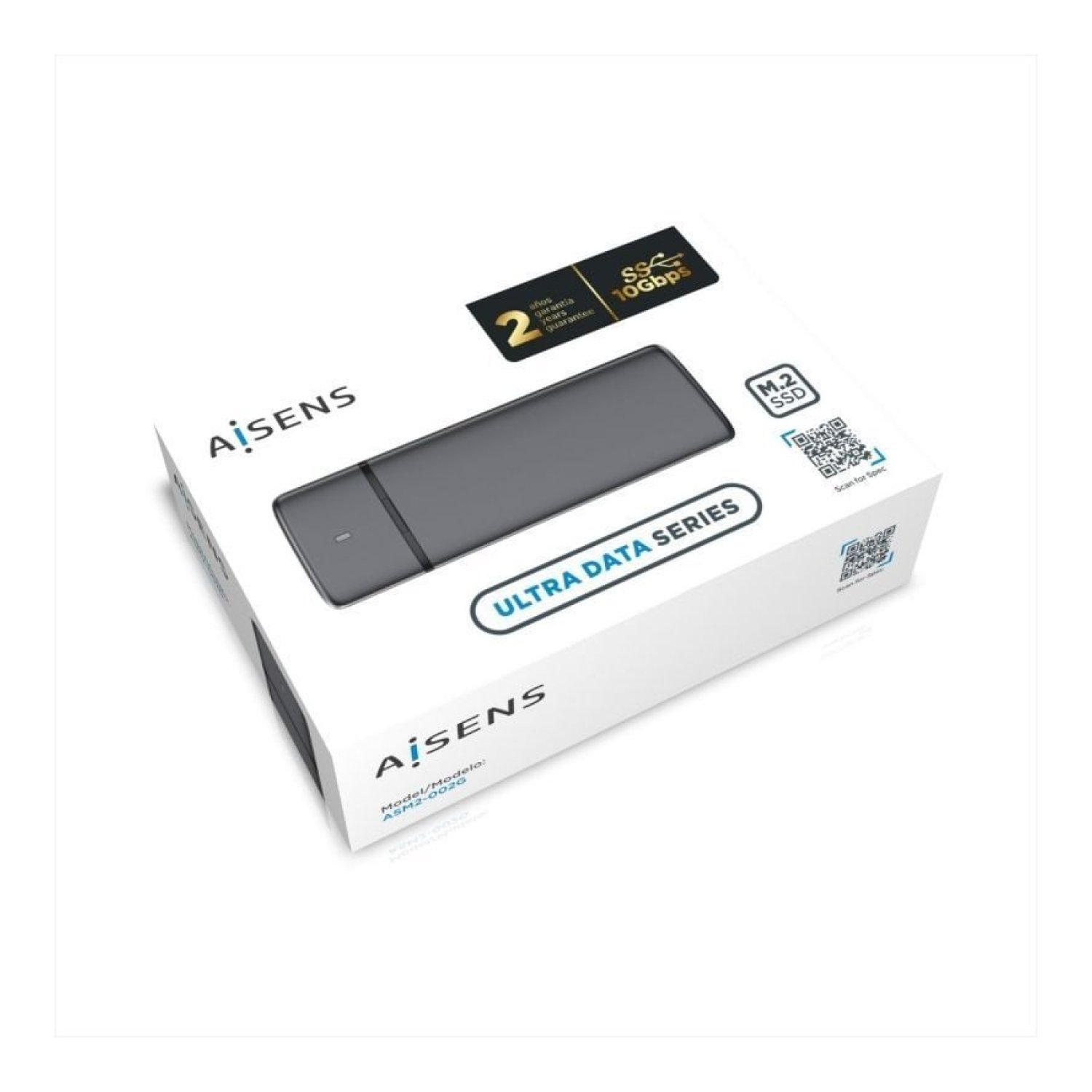 Aisens · Caja Externa M.2 · SATA/NVMe · USB 3.1 · Sin tornillos