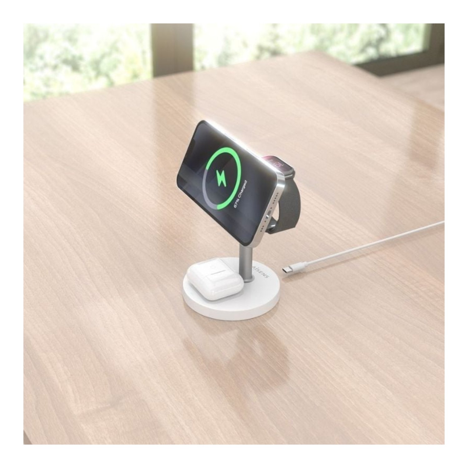 Aisens Base Carga Inalámbrica · 15W · Blanco