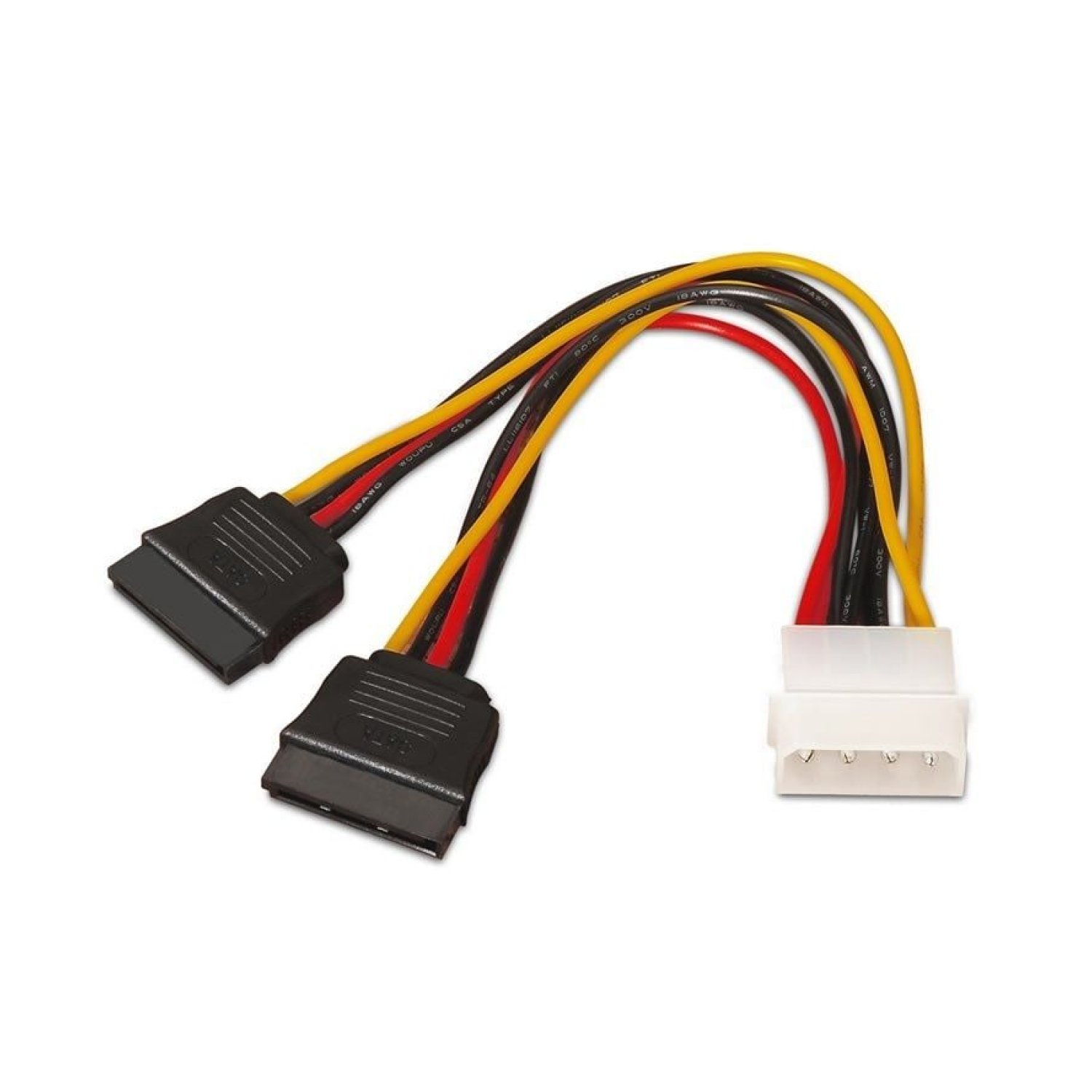 Aisens · Cable Duplicador Molex a SATA · 4 PIN a 2x Hembra · 54W · 20cm