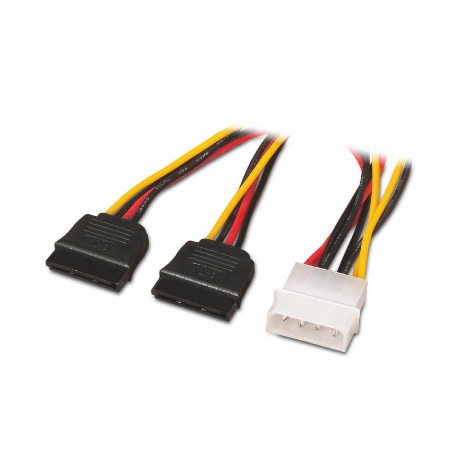 Aisens · Cable Duplicador Molex a SATA · 4 PIN a 2x Hembra · 54W · 20cm