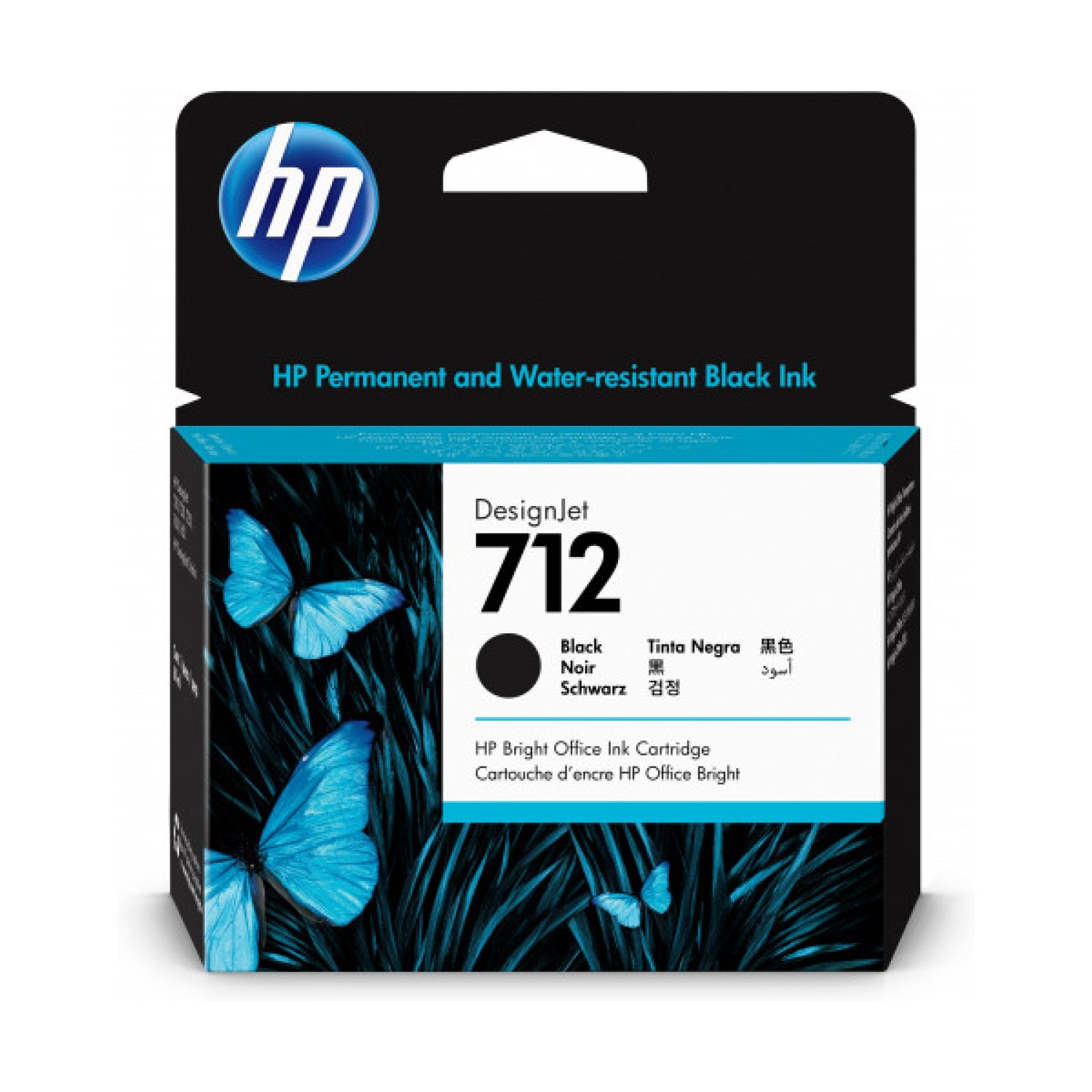 HP Cartucho Tinta Original nº712 · Negro