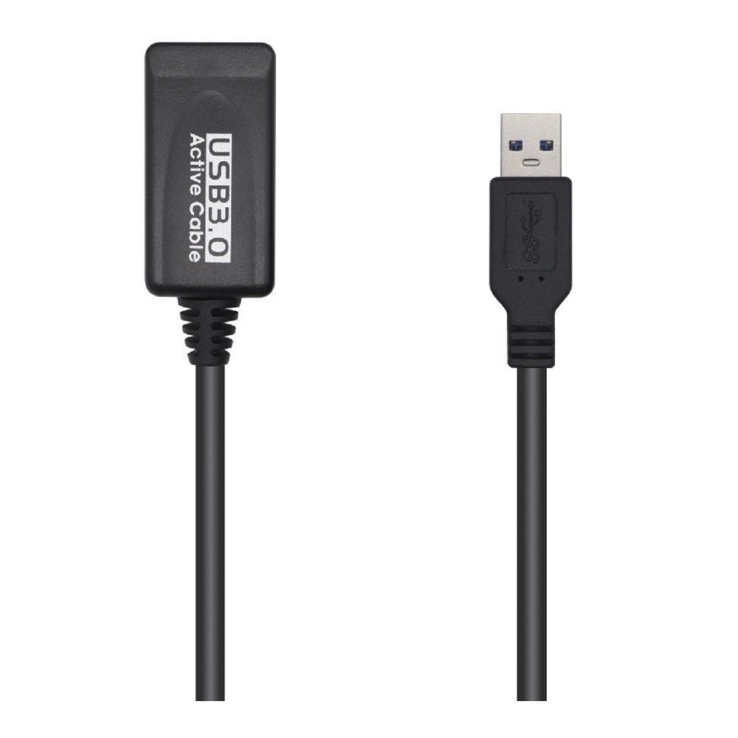 Aisens Cable Alargador USB 3.0 · 5m · USB A Macho-Hembra · 625Mbps · Negro