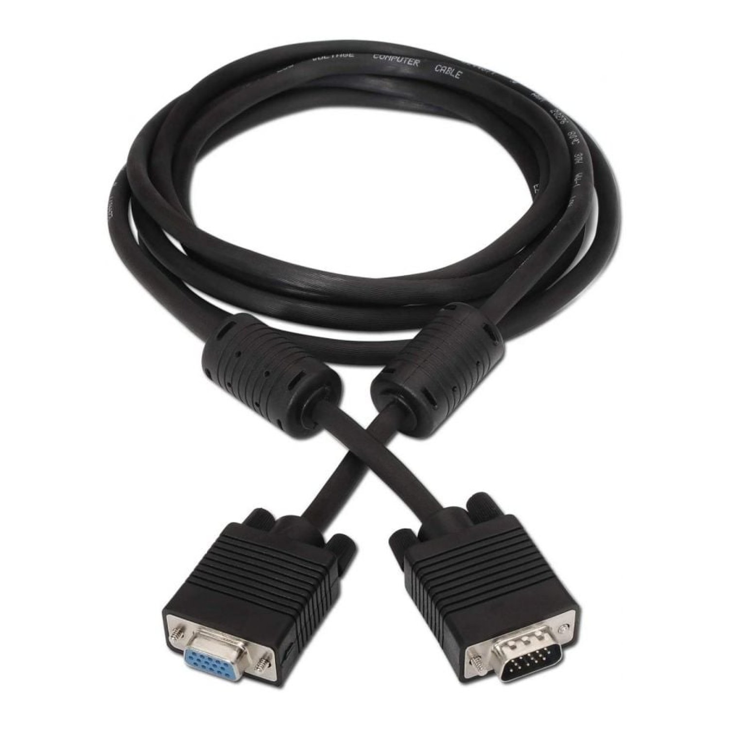Aisens Alargador SVGA · VGA Macho-Hembra · 1,8m · Negro