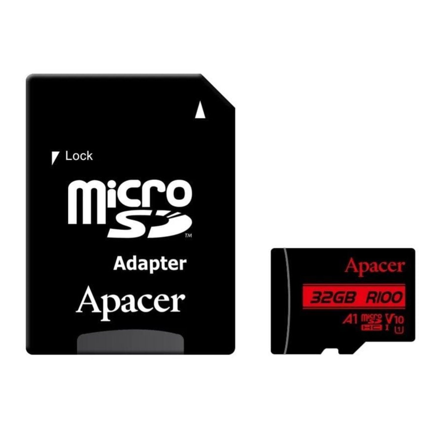 Apacer · microSD HC 32GB · Clase 10 · UHS-I · 100MB/s · Adaptador incluido