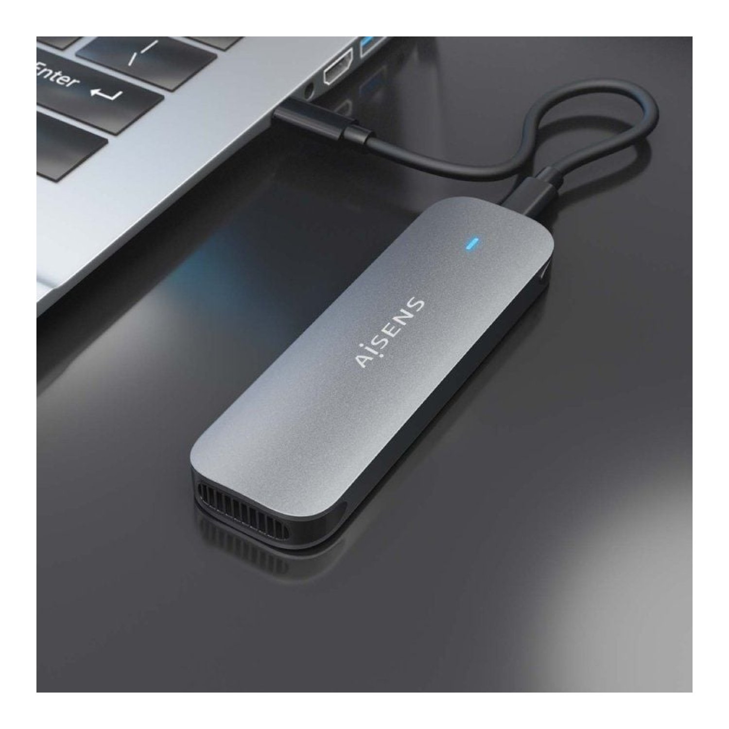 Aisens Caja Externa M.2 SATA · USB 3.1 · Sin tornillos