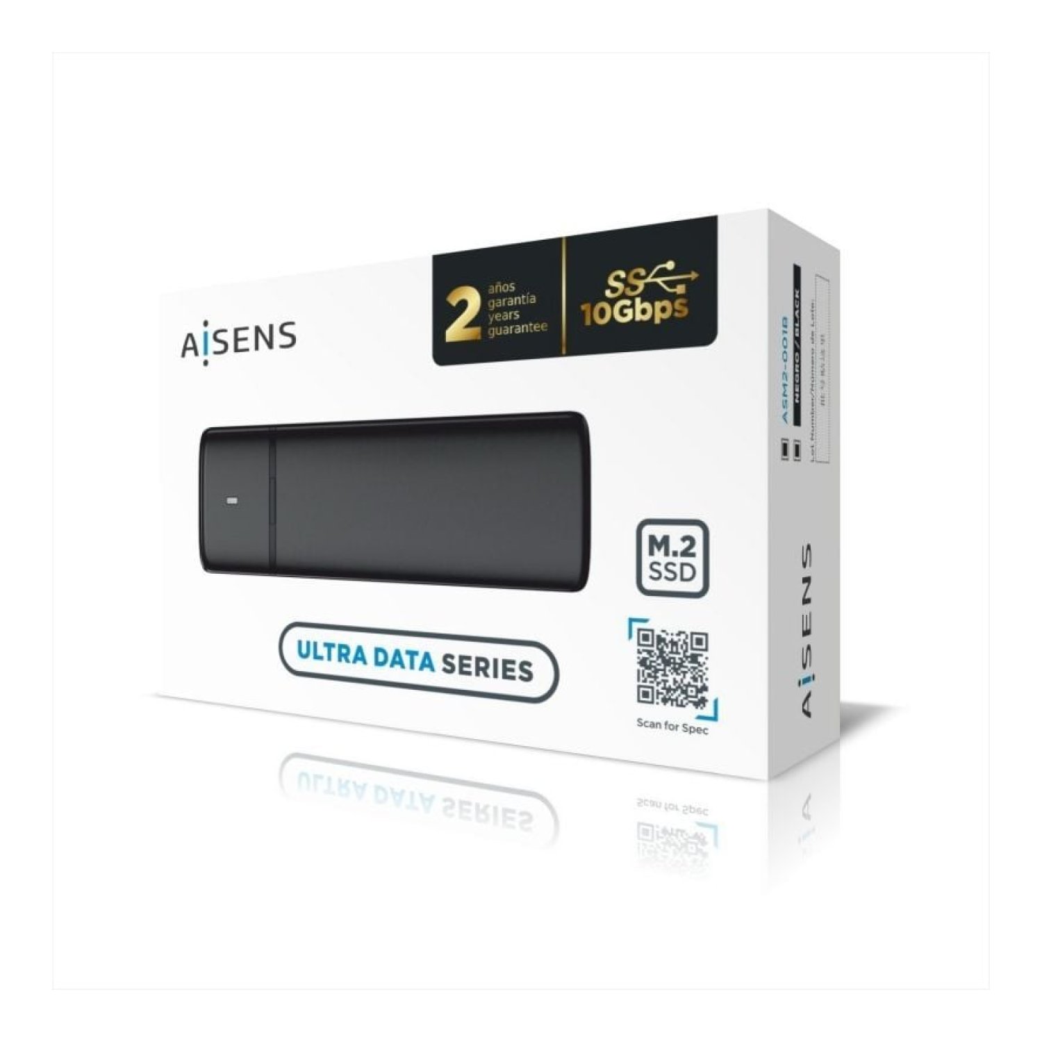 Aisens Caja Externa SSD M.2 · SATA/NVMe · USB 3.1 · Sin tornillos