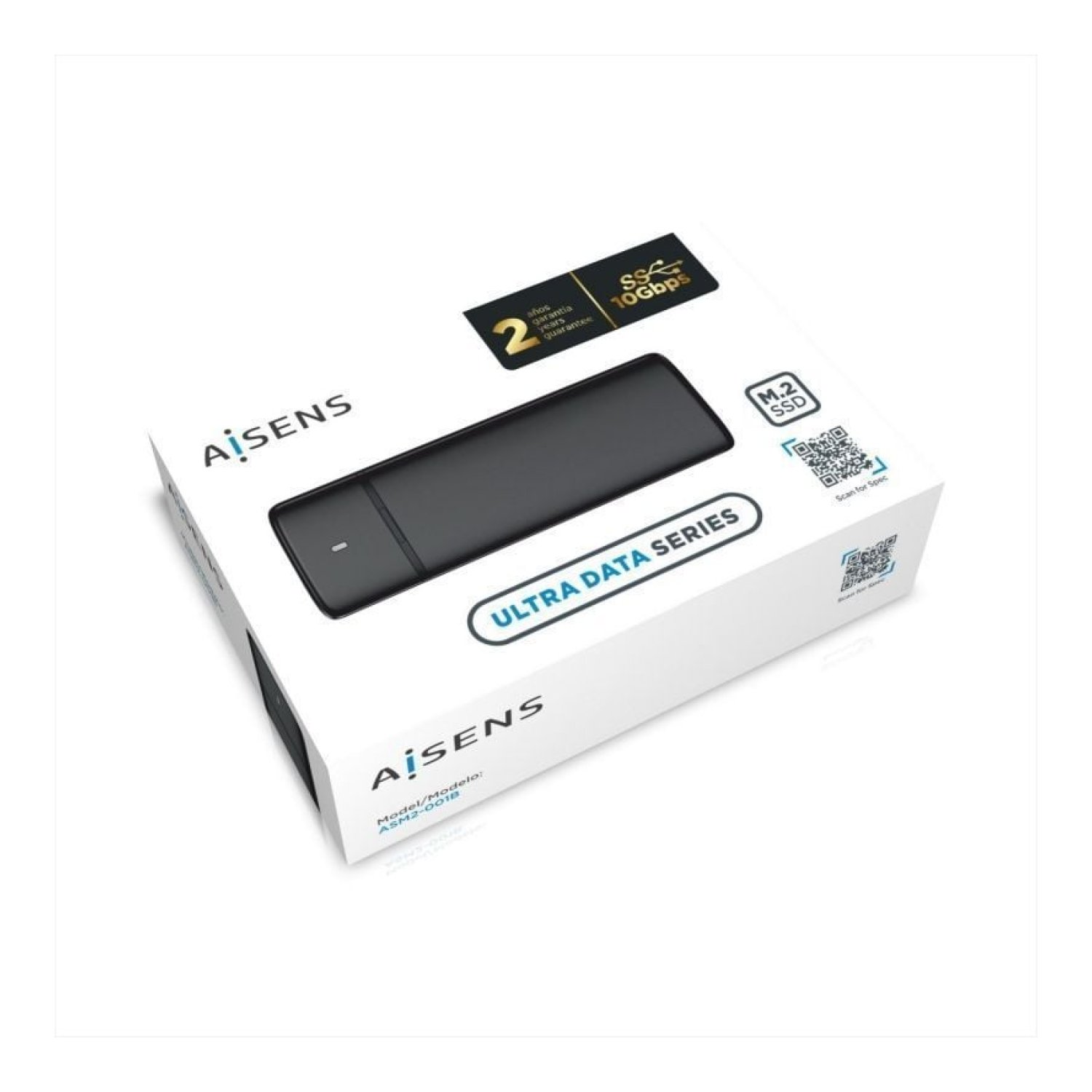 Aisens Caja Externa SSD M.2 · SATA/NVMe · USB 3.1 · Sin tornillos