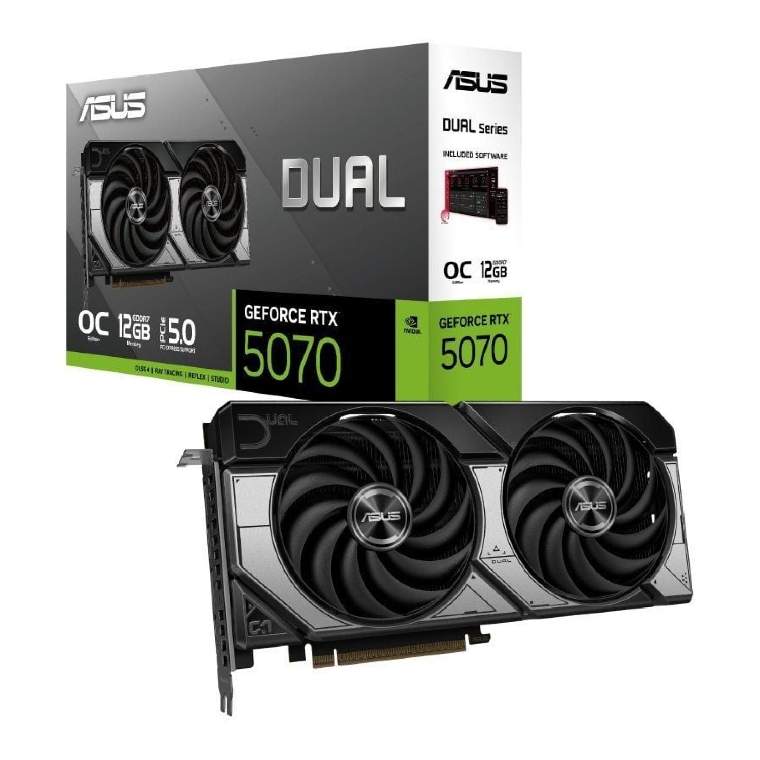 Asus Dual GeForce RTX 5070 OC · 12GB GDDR7 · Tarjeta Gráfica