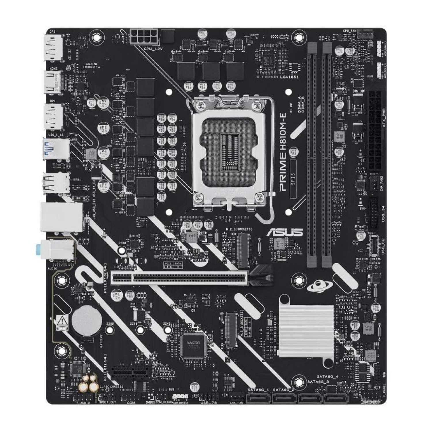 Asus Prime H810M-E · Socket LGA1851 · DDR5 · PCIe 4.0 · Micro ATX