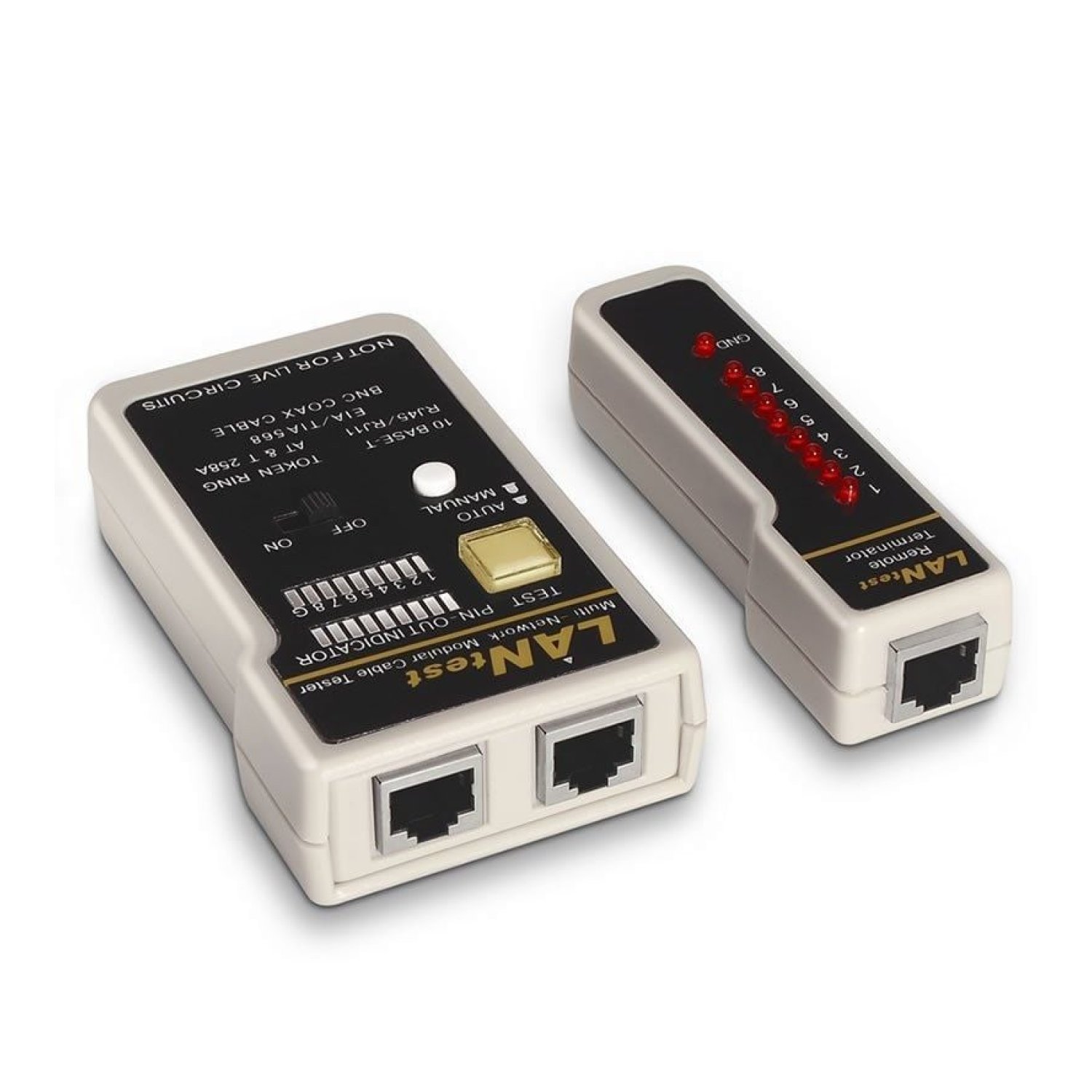 Aisens A142-0314 · Tester de Red · RJ11/RJ12/RJ45 · Coaxial
