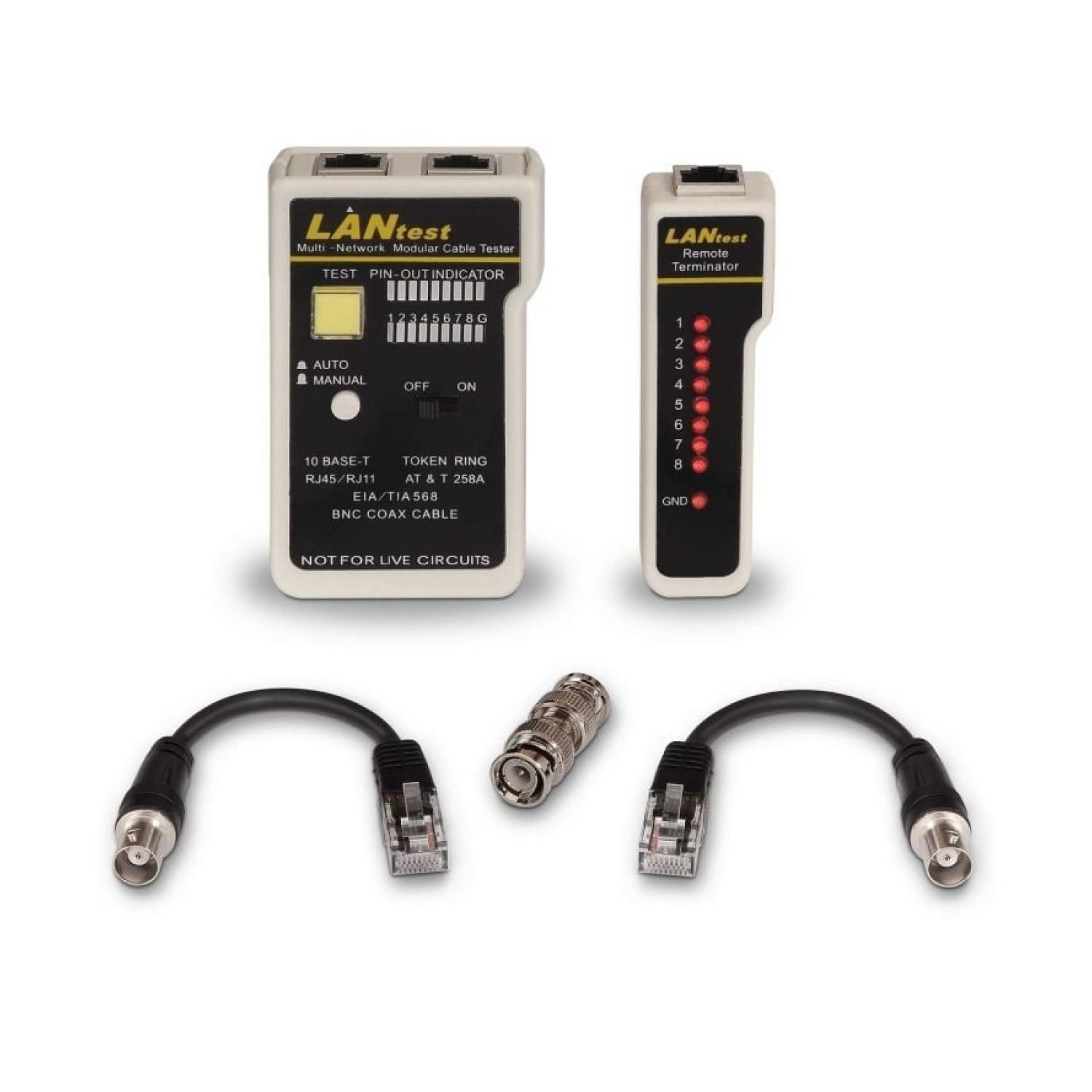 Aisens A142-0314 · Tester de Red · RJ11/RJ12/RJ45 · Coaxial