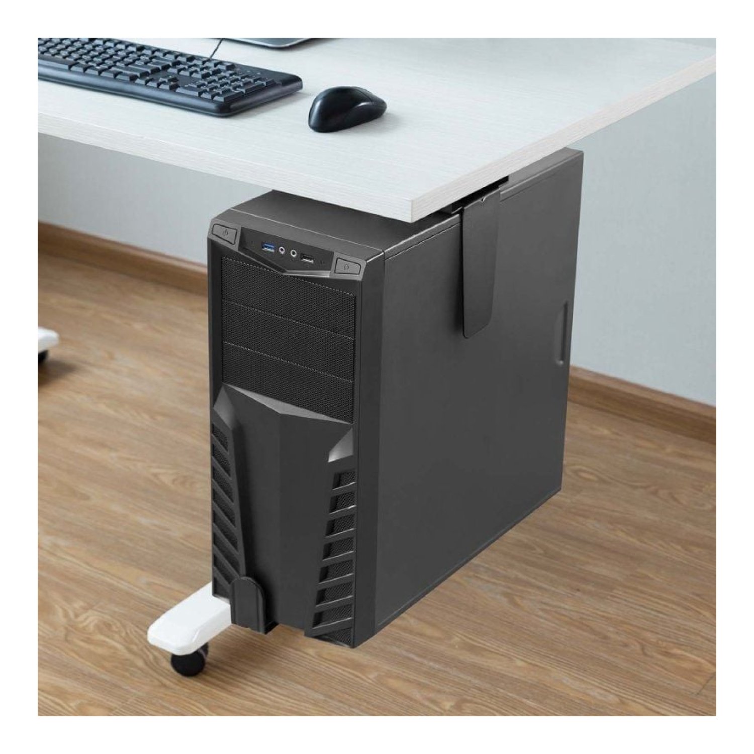 Aisens MPC04-203 · Soporte PC Bajo Mesa/Pared · Antirrobo · Hasta 10kg
