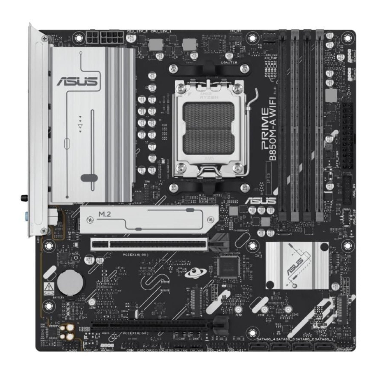 Asus Prime B850M-A WiFi · Socket AM5 · DDR5 · PCIe 5.0 · Micro ATX