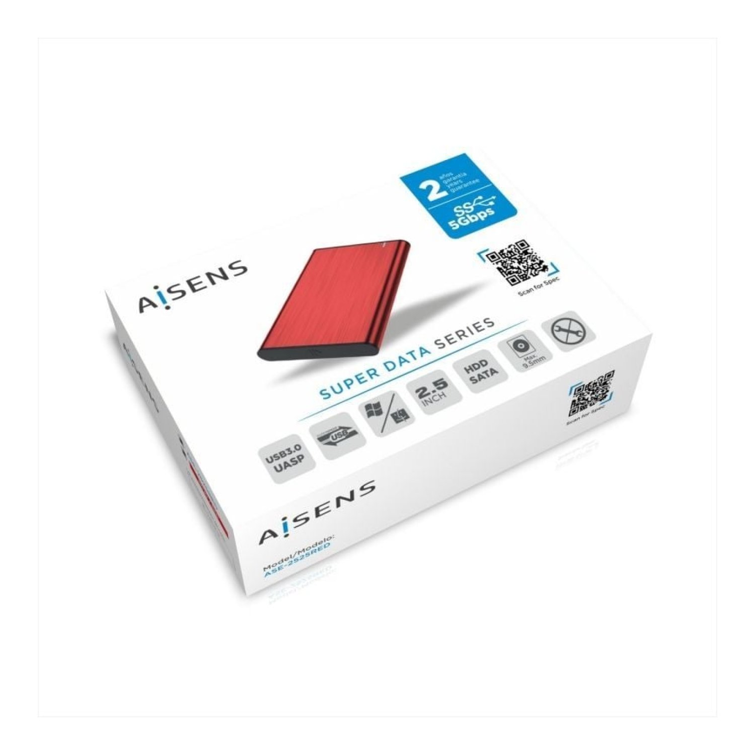 Aisens · Caja Externa Disco Duro 2,5" · USB 3.1 · Sin Tornillos