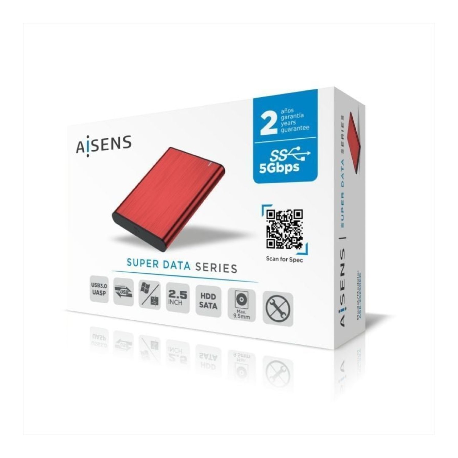 Aisens · Caja Externa Disco Duro 2,5" · USB 3.1 · Sin Tornillos