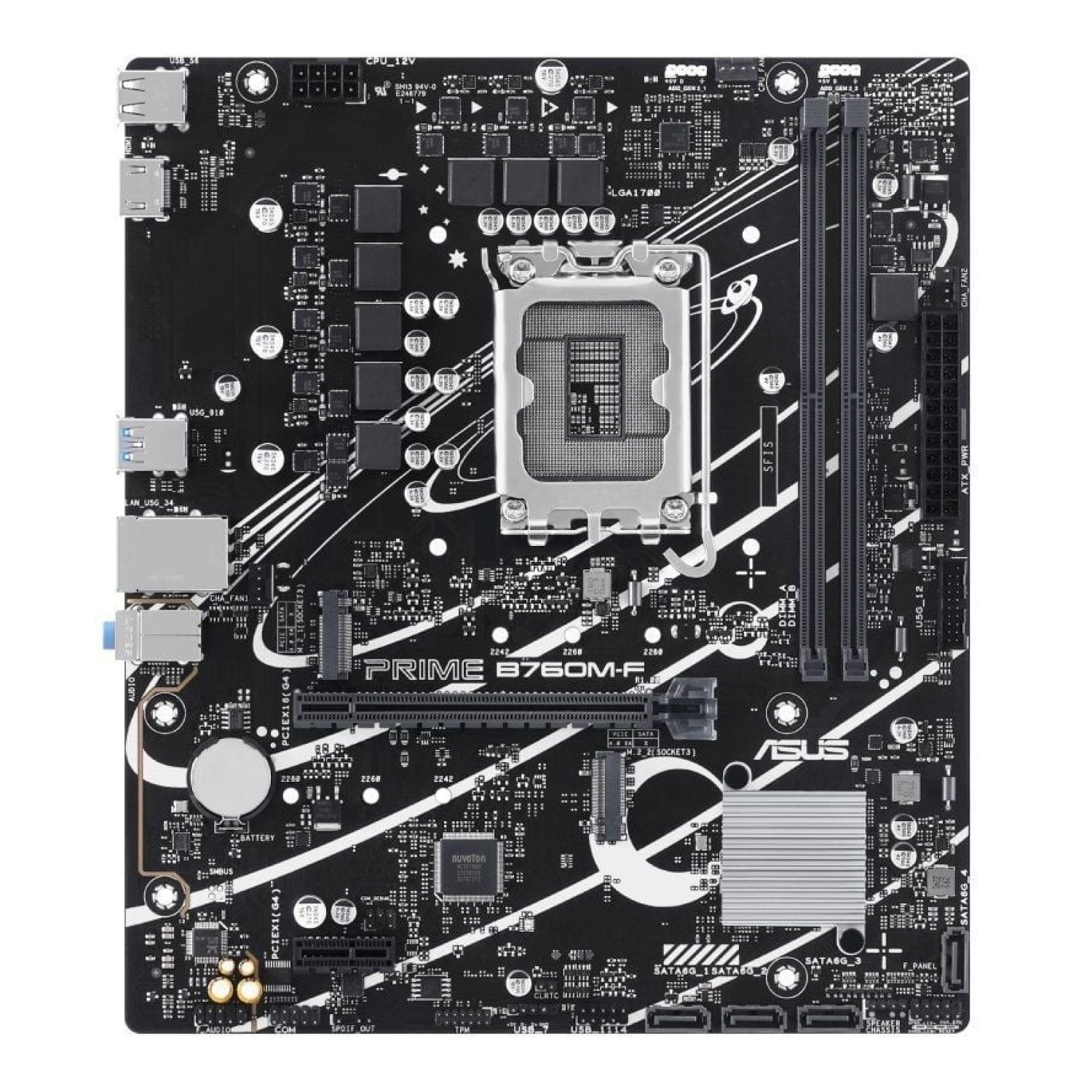 ASUS Prime B760M-F · Socket 1700 · DDR5 · PCIe 4.0 · Micro ATX
