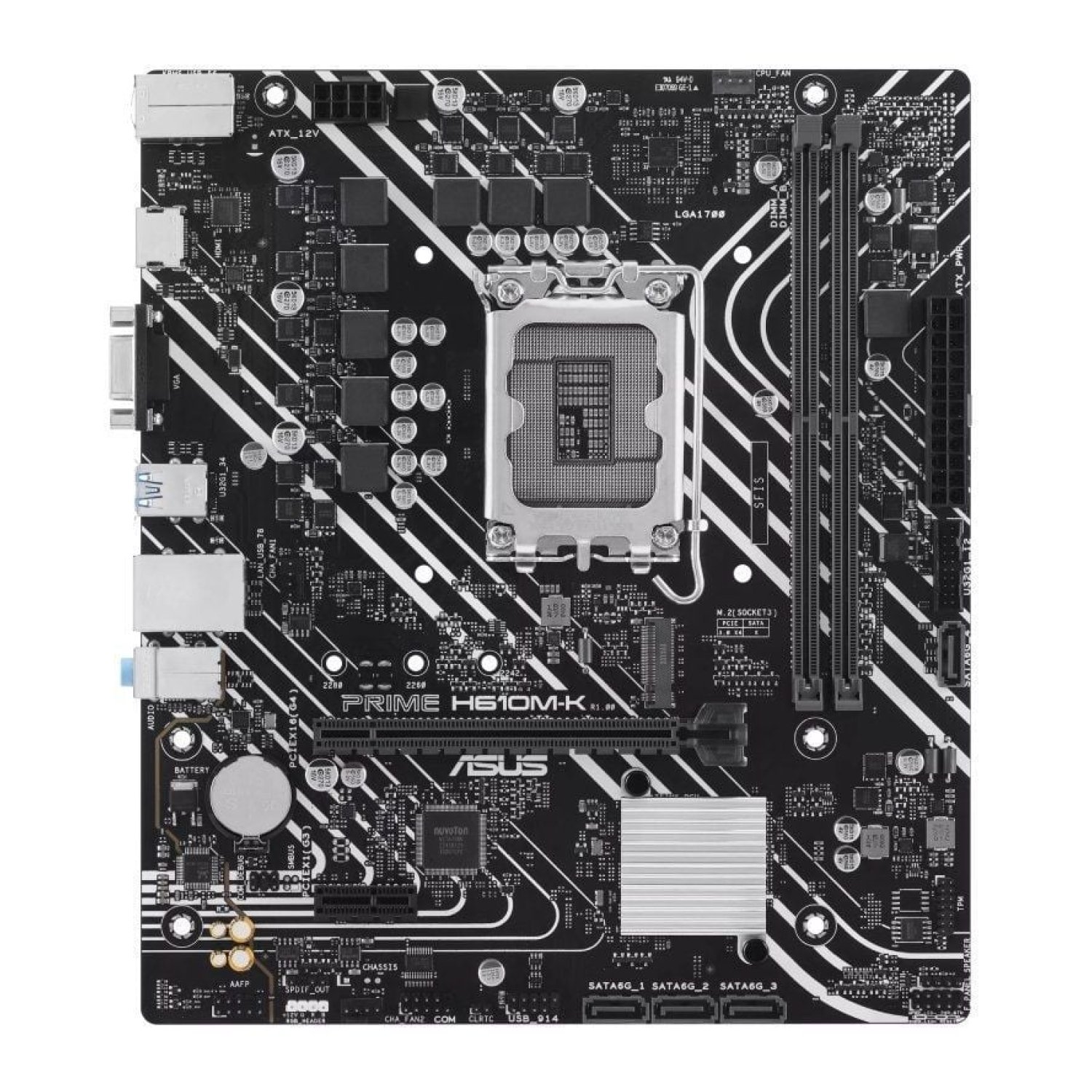 Asus Prime H610M-K · Socket 1700 · Micro ATX · DDR5 · PCIe 4.0