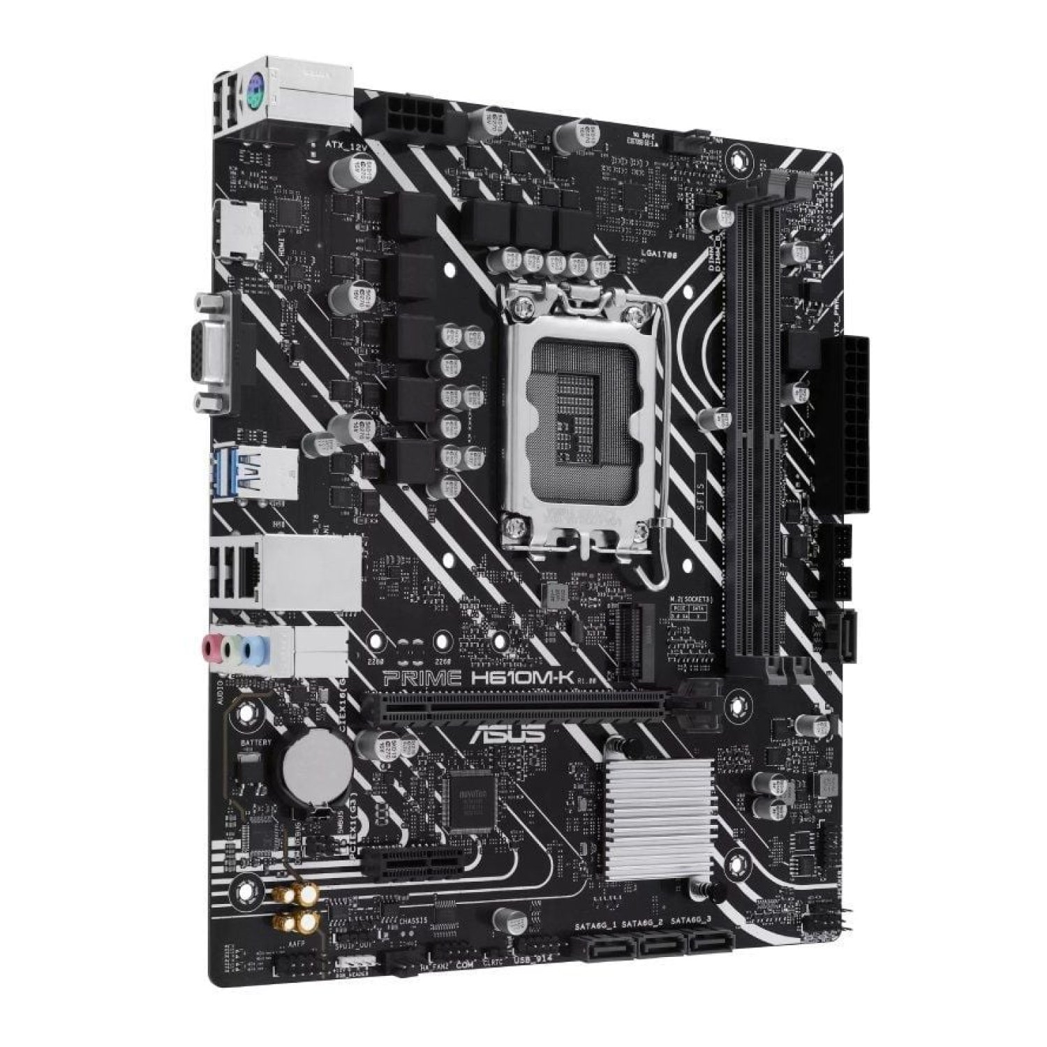 Asus Prime H610M-K · Socket 1700 · Micro ATX · DDR5 · PCIe 4.0
