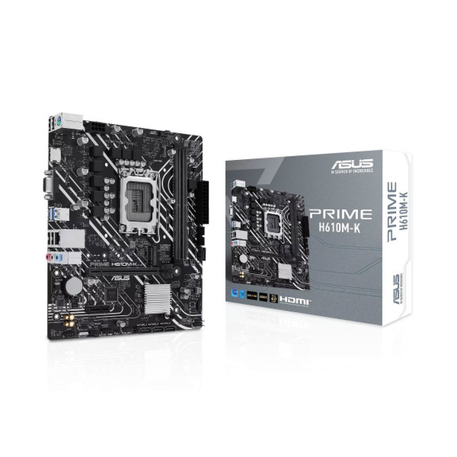 Asus Prime H610M-K · Socket 1700 · Micro ATX · DDR5 · PCIe 4.0