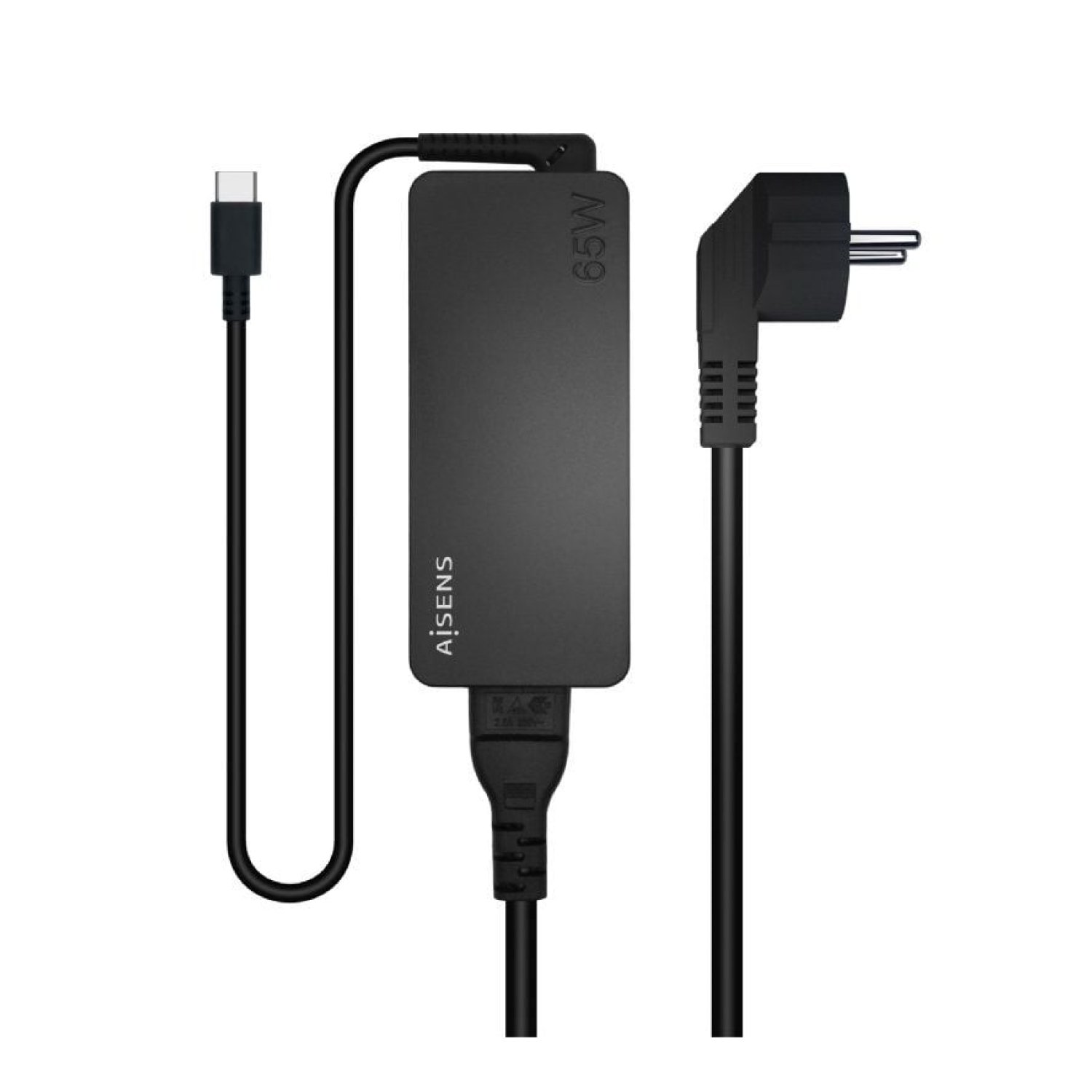 Aisens Cargador Portátil · USB Tipo-C · 65W · 5-20V Automático