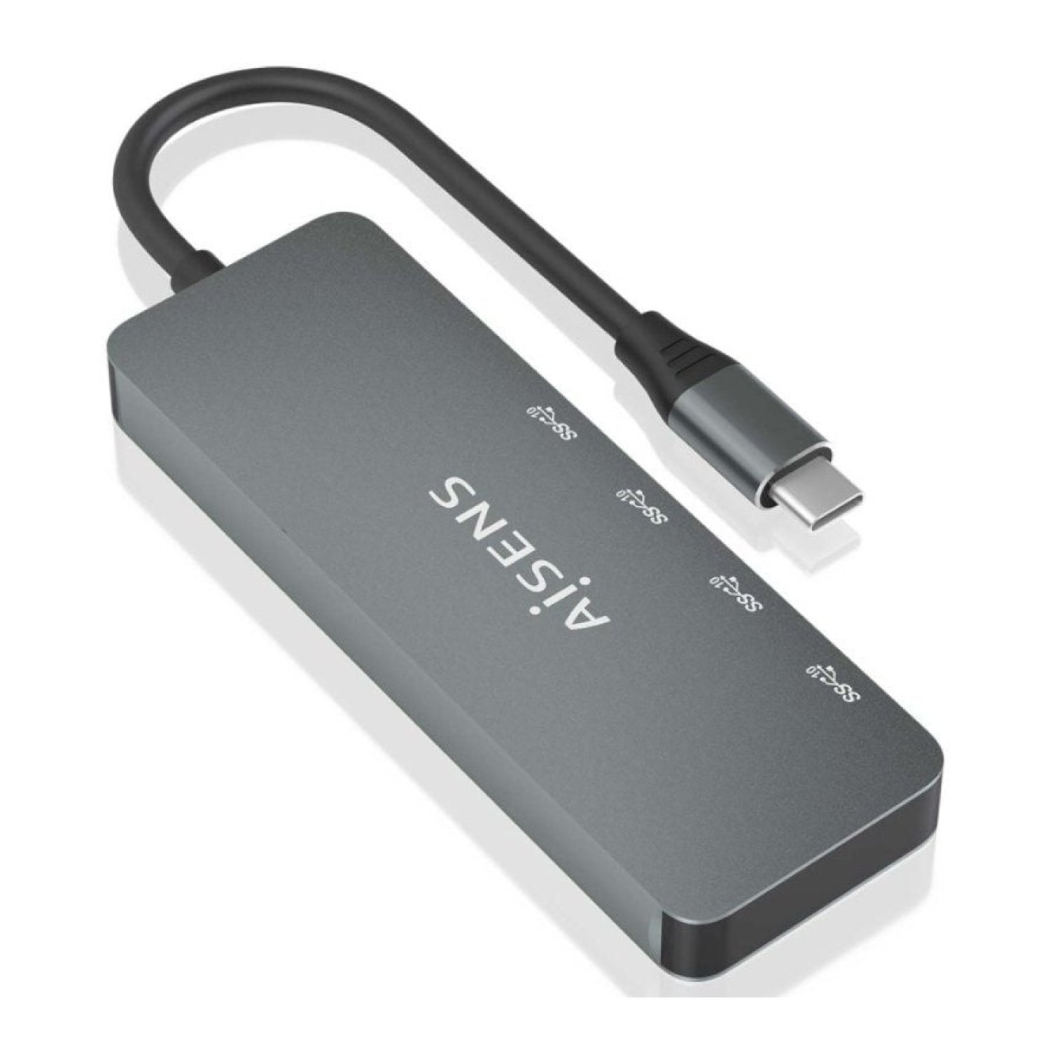 Aisens Hub USB Tipo-C · 4 Puertos Tipo-C · Gris