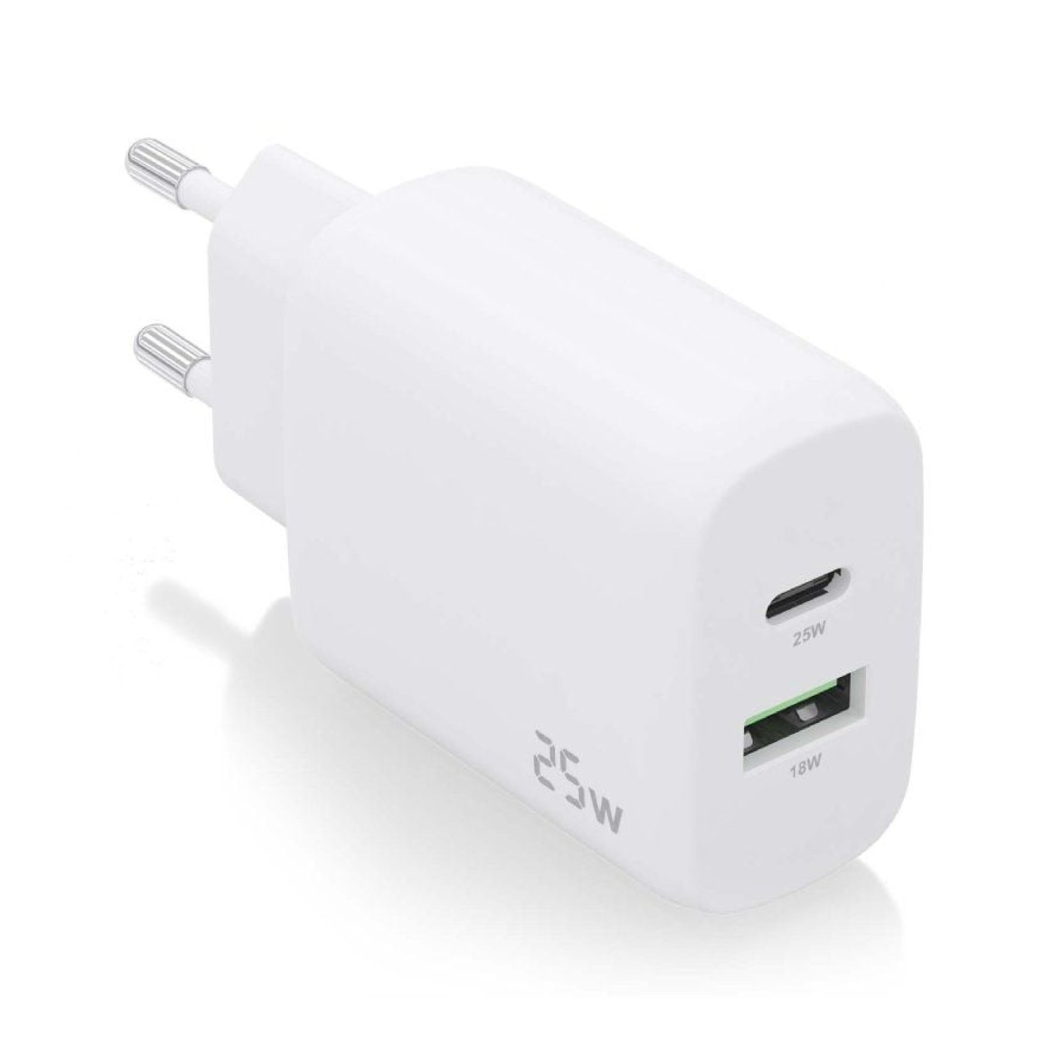 Aisens Cargador de Pared · 25W · 1 USB Tipo-C · 1 USB