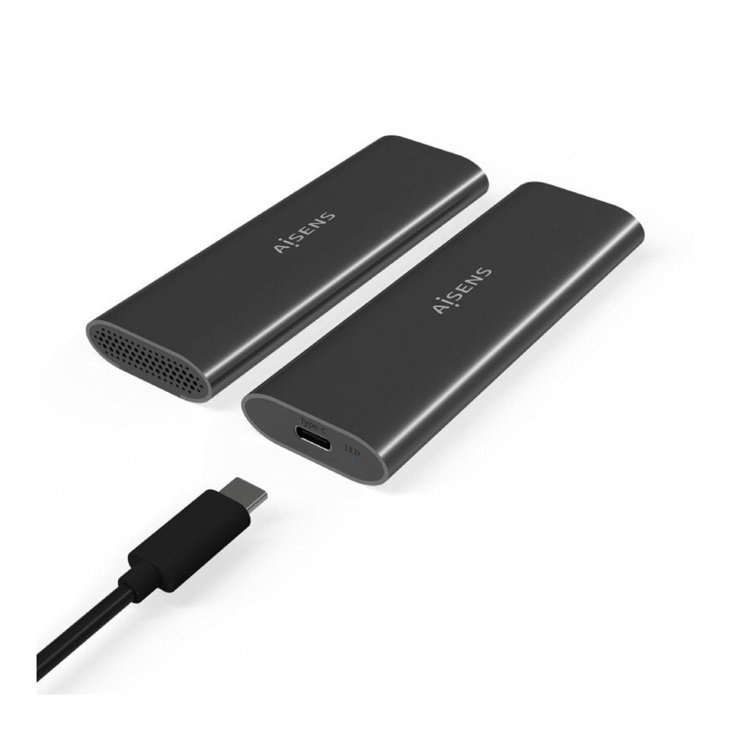 Aisens Caja Externa M.2 · USB 3.1 · SATA/NVMe · Sin Tornillos